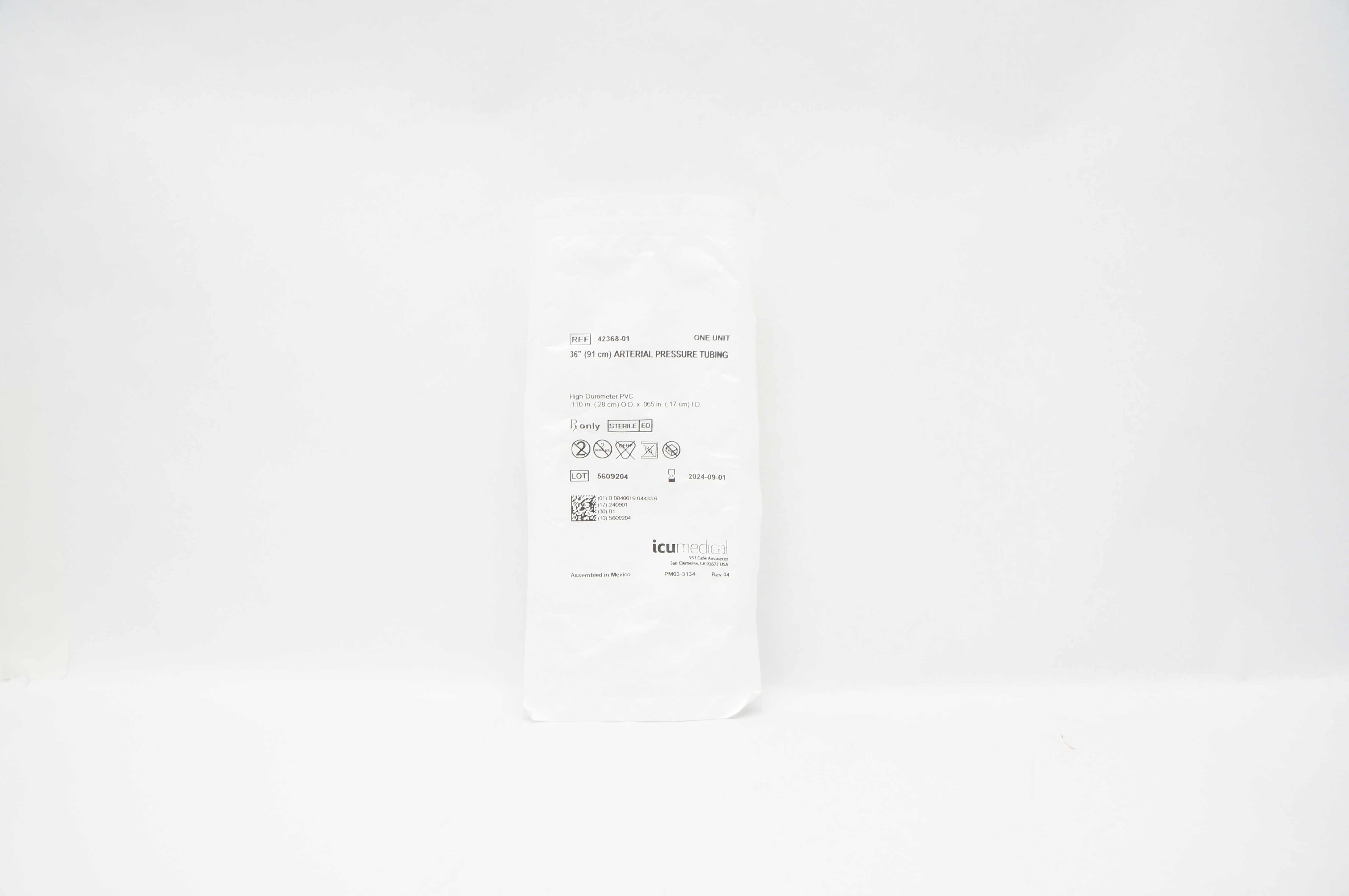 ICU Medical 42368-01 Arterial Pressure Tubing 36 inch