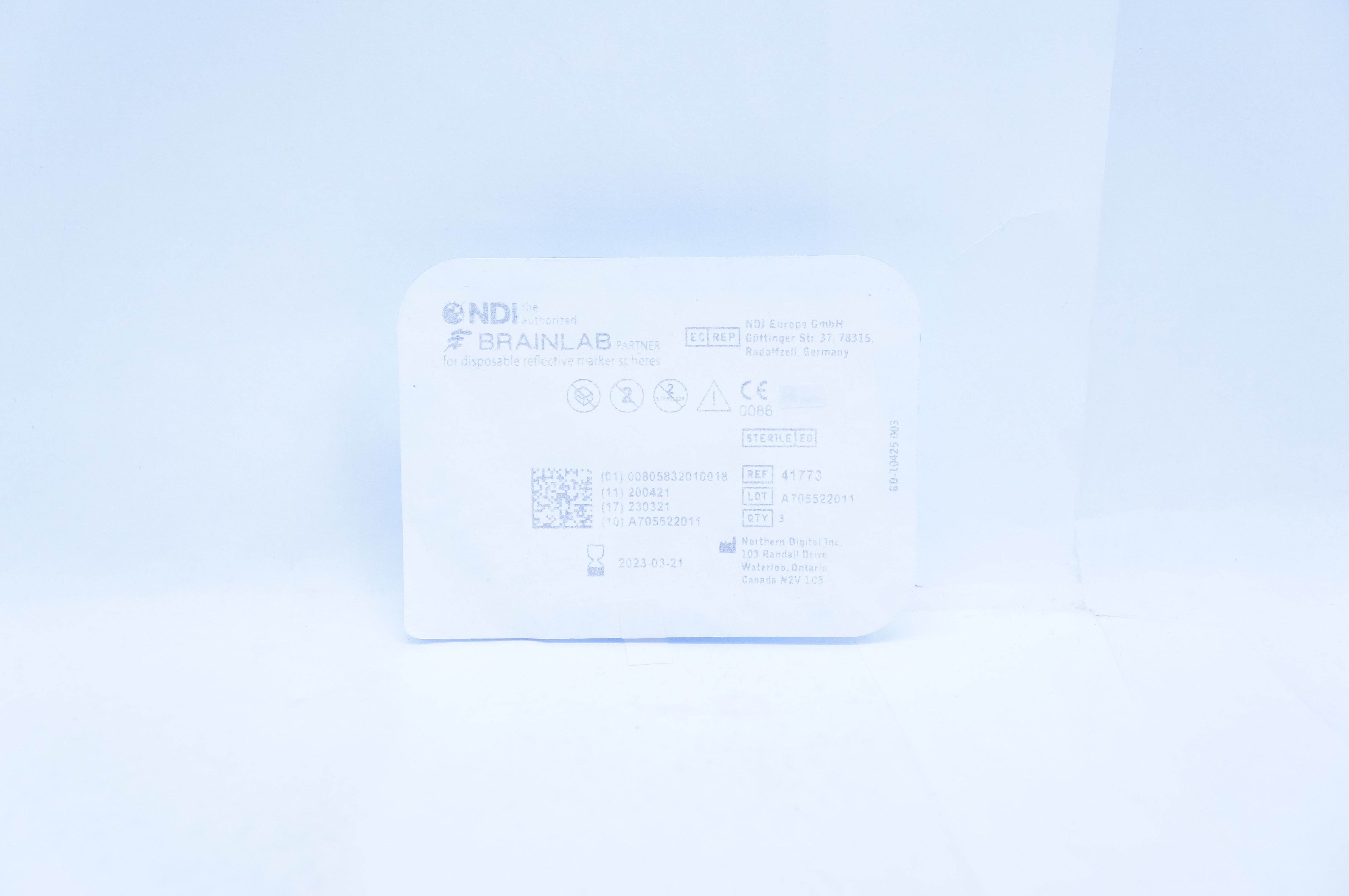 NDI 41773 Brainlab Partner For Disposable Reflective Marker Spheres