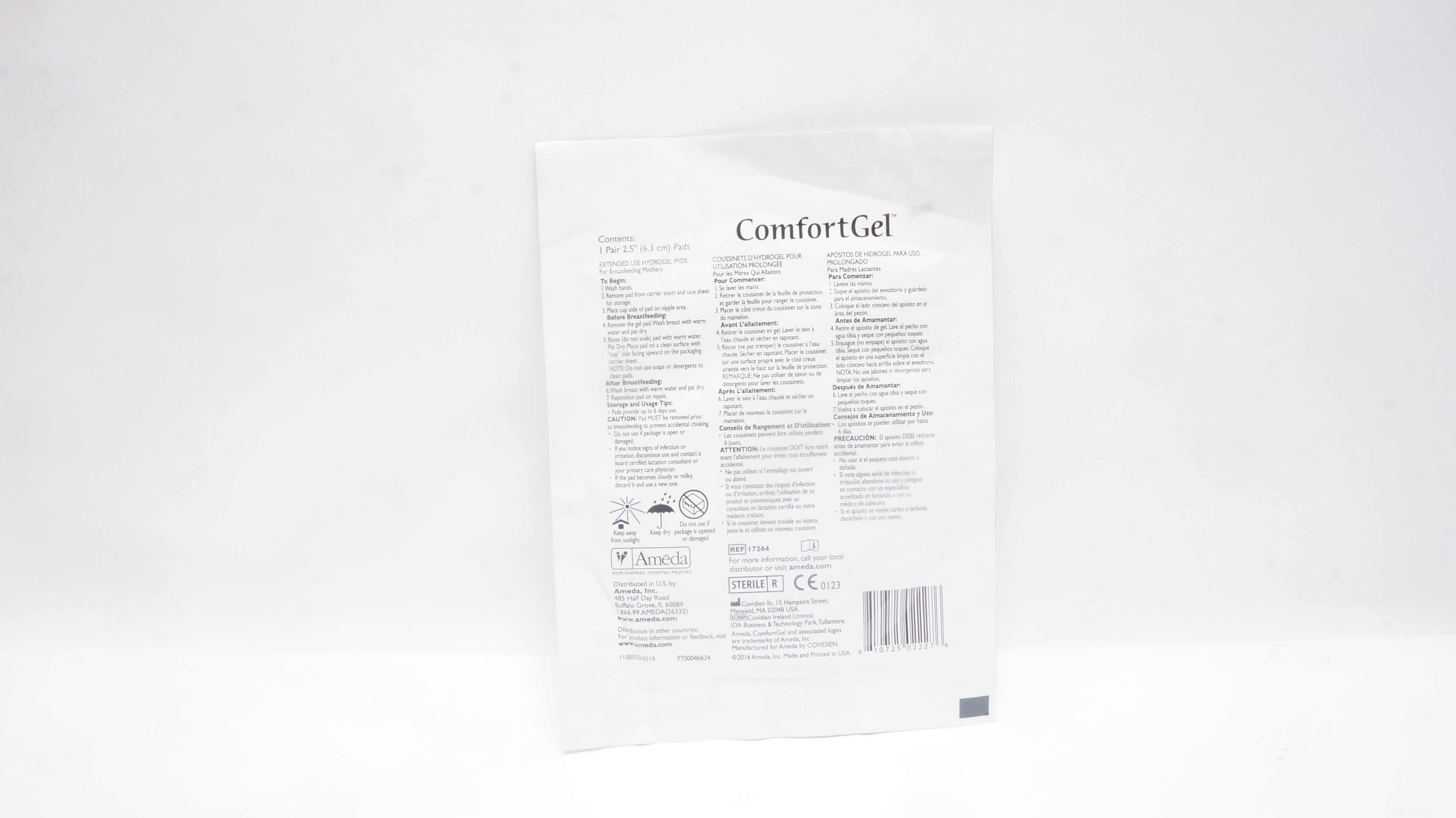 Covidien 17264 Comfort Gel 2.5inch Pads - 1Pair