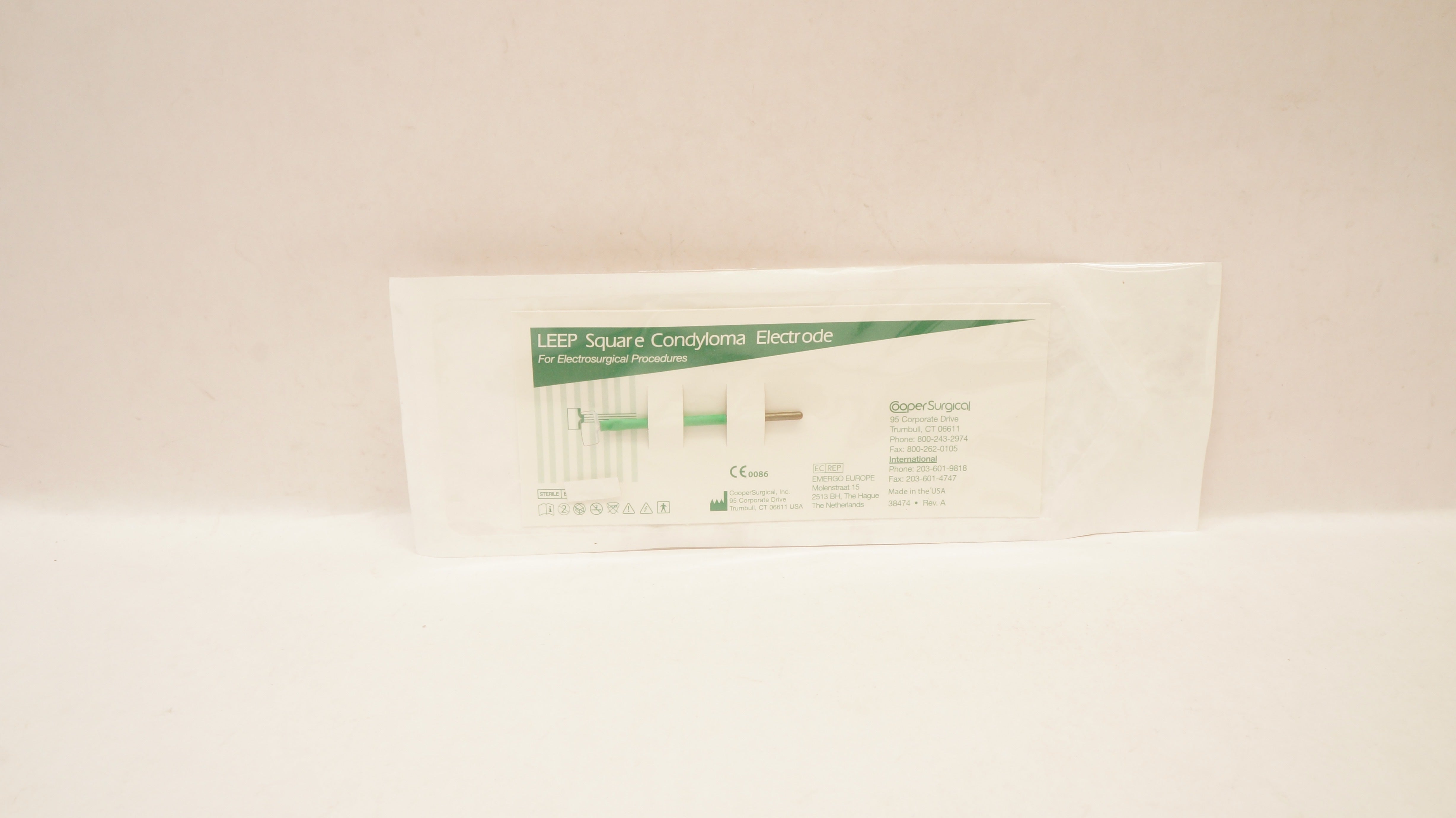 Cooper Surgical S1004 LEEP Square Condyloma Electrode 1.0cm x 0.4cm x 55cm (x)