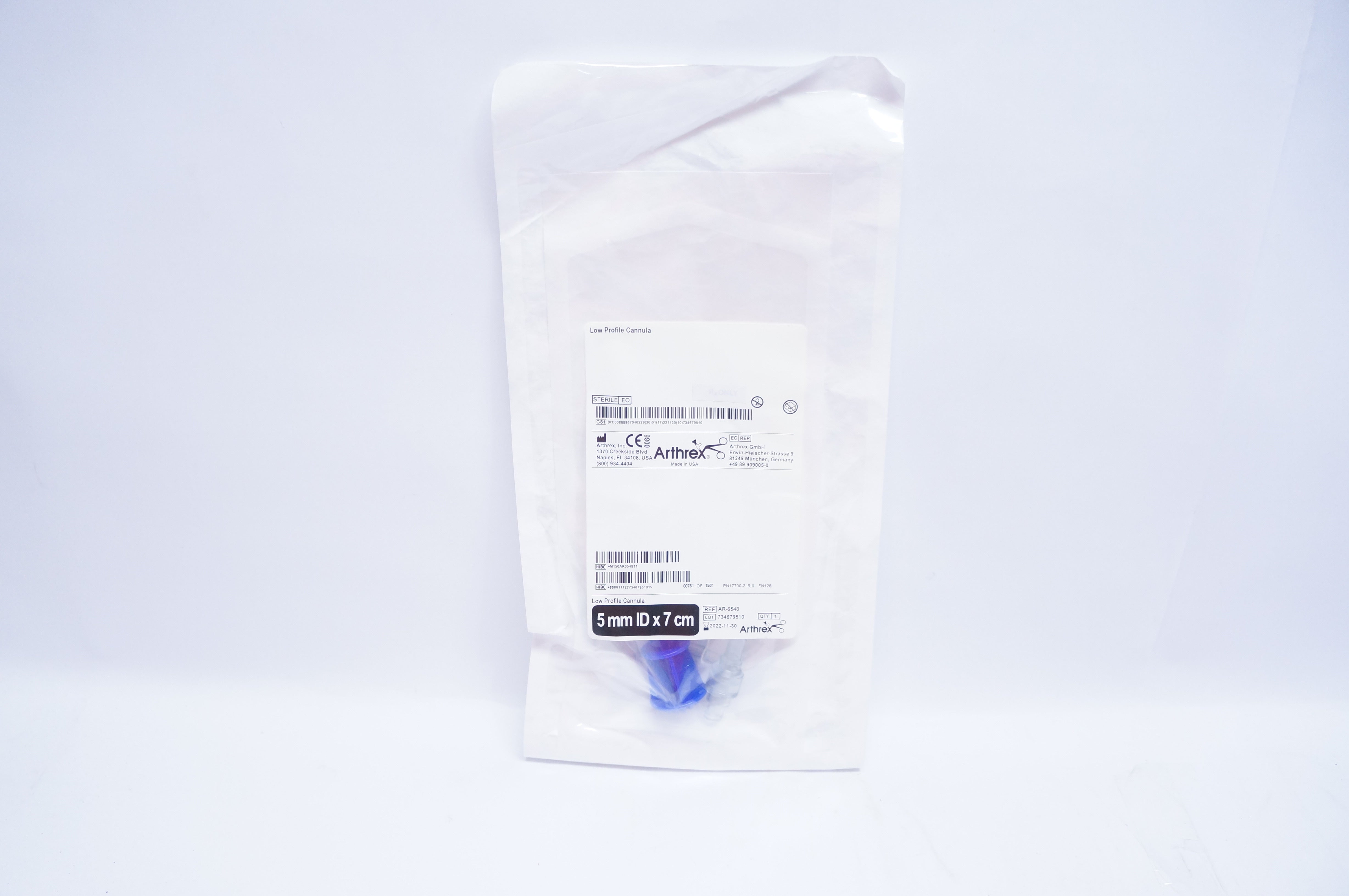 Arthrex AR-6548 Low Profile Cannula 5mm x 7cm