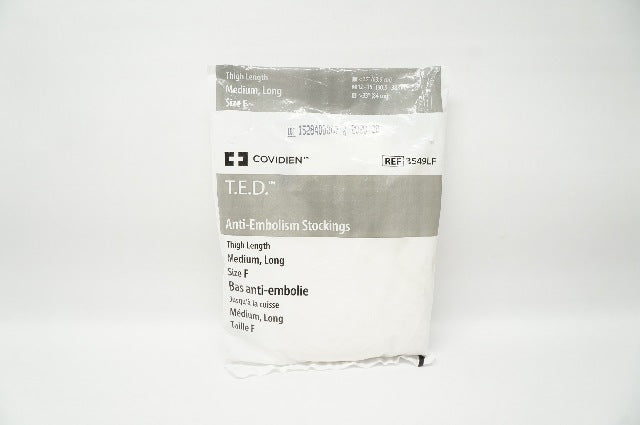 Covidien 3549LF T.E.D. Anti-Embolism Stockings Thigh Length Medium Size F (x)