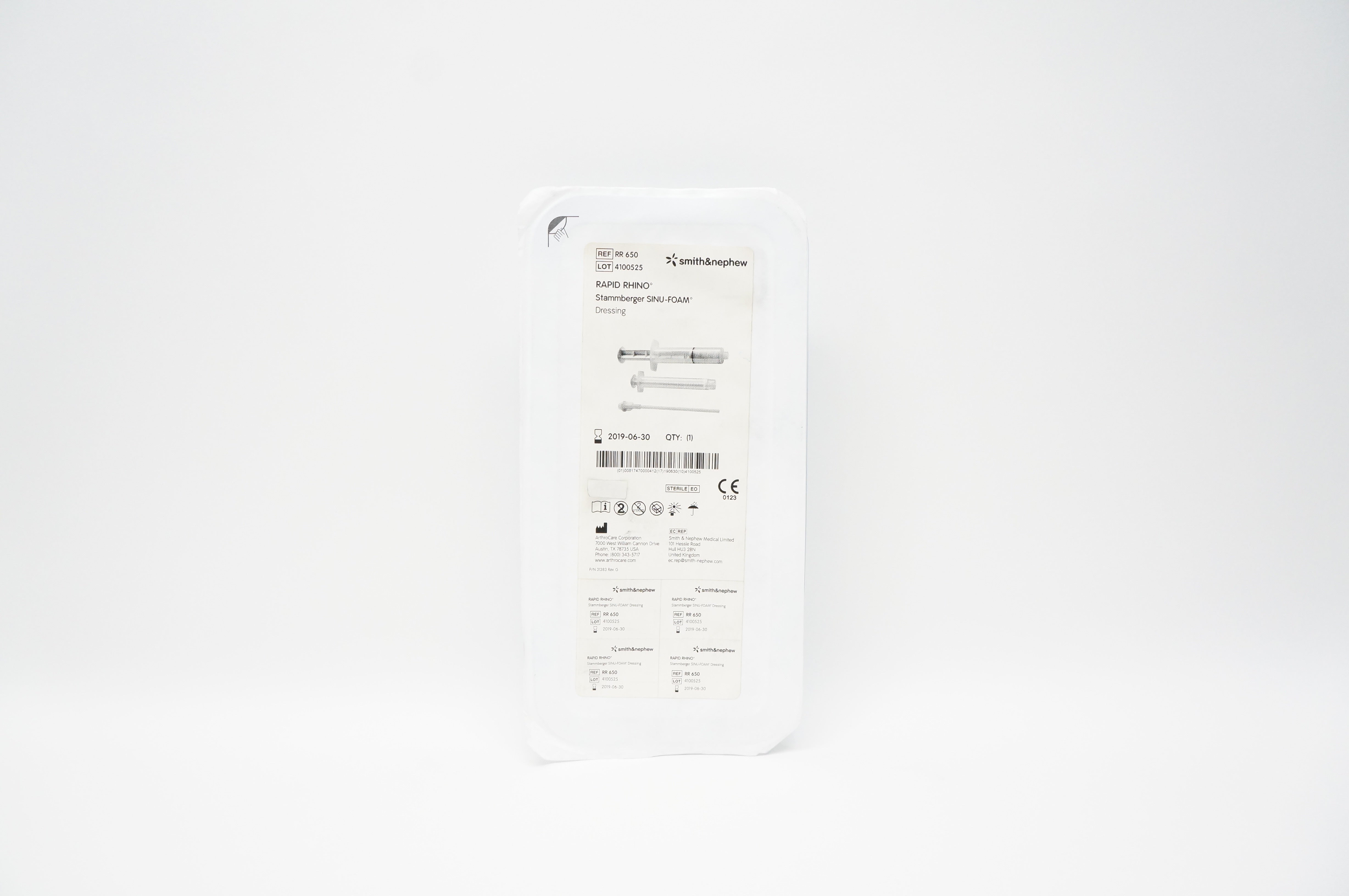 Smith&Nephew RR 650 Rapid Rhino Stammberger Sinu-Foam Dressing (x)