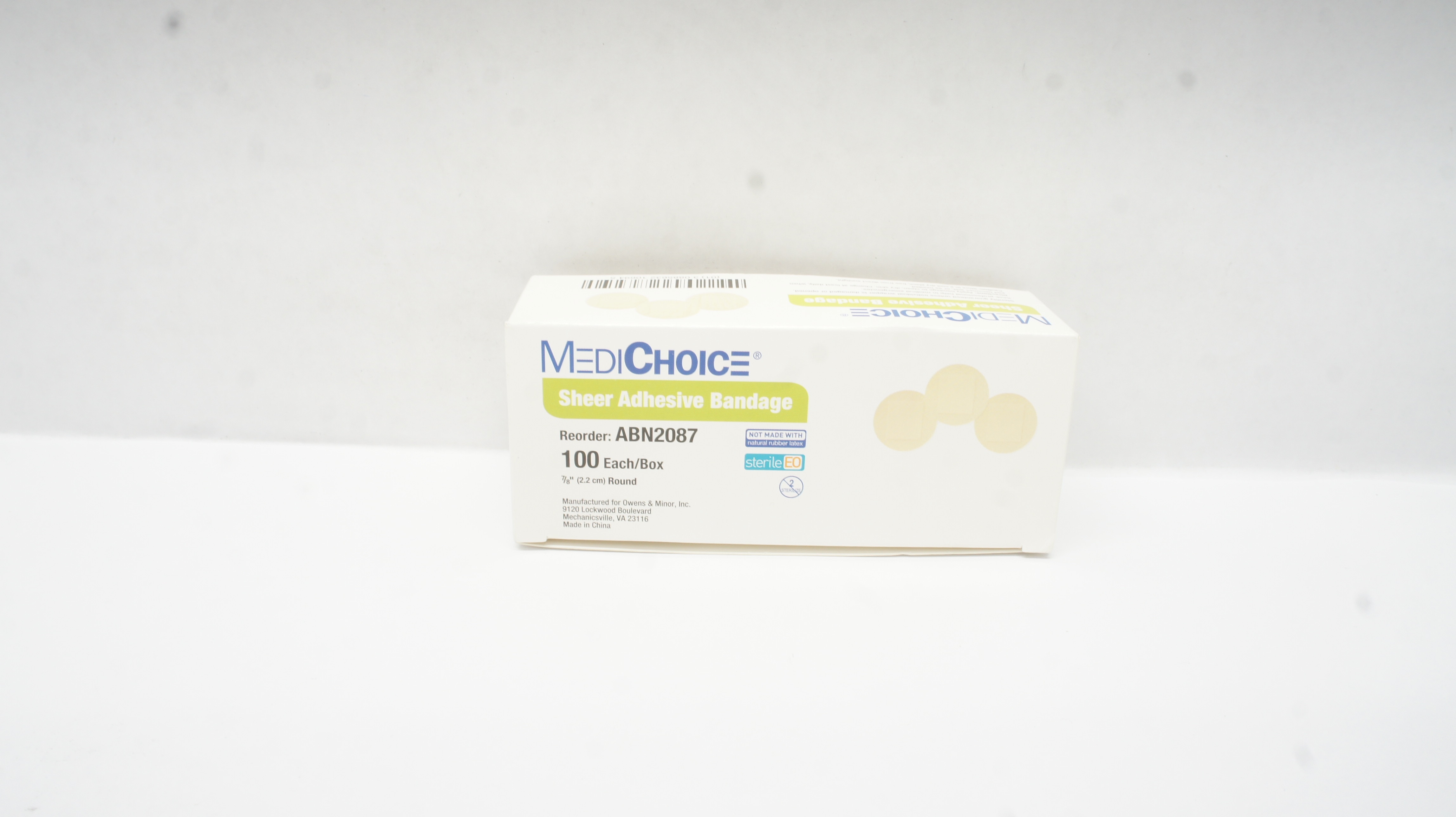 MediChoice ABN2087 Sheer Adhesive Bandage, Round, 7/8inch - Box of 100 (x)