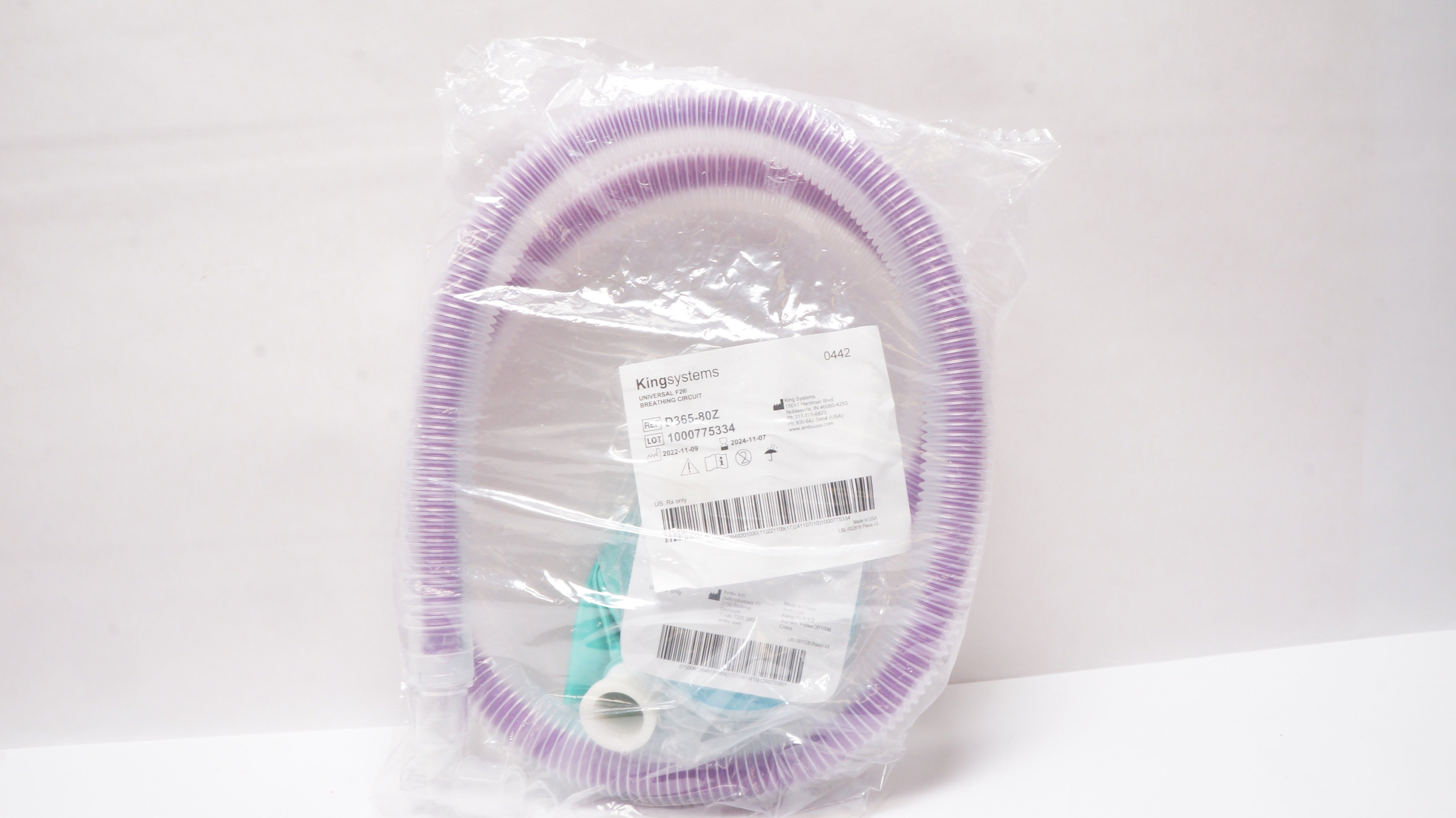 King Systems D365-80Z Universal F2 Breathing Circuit