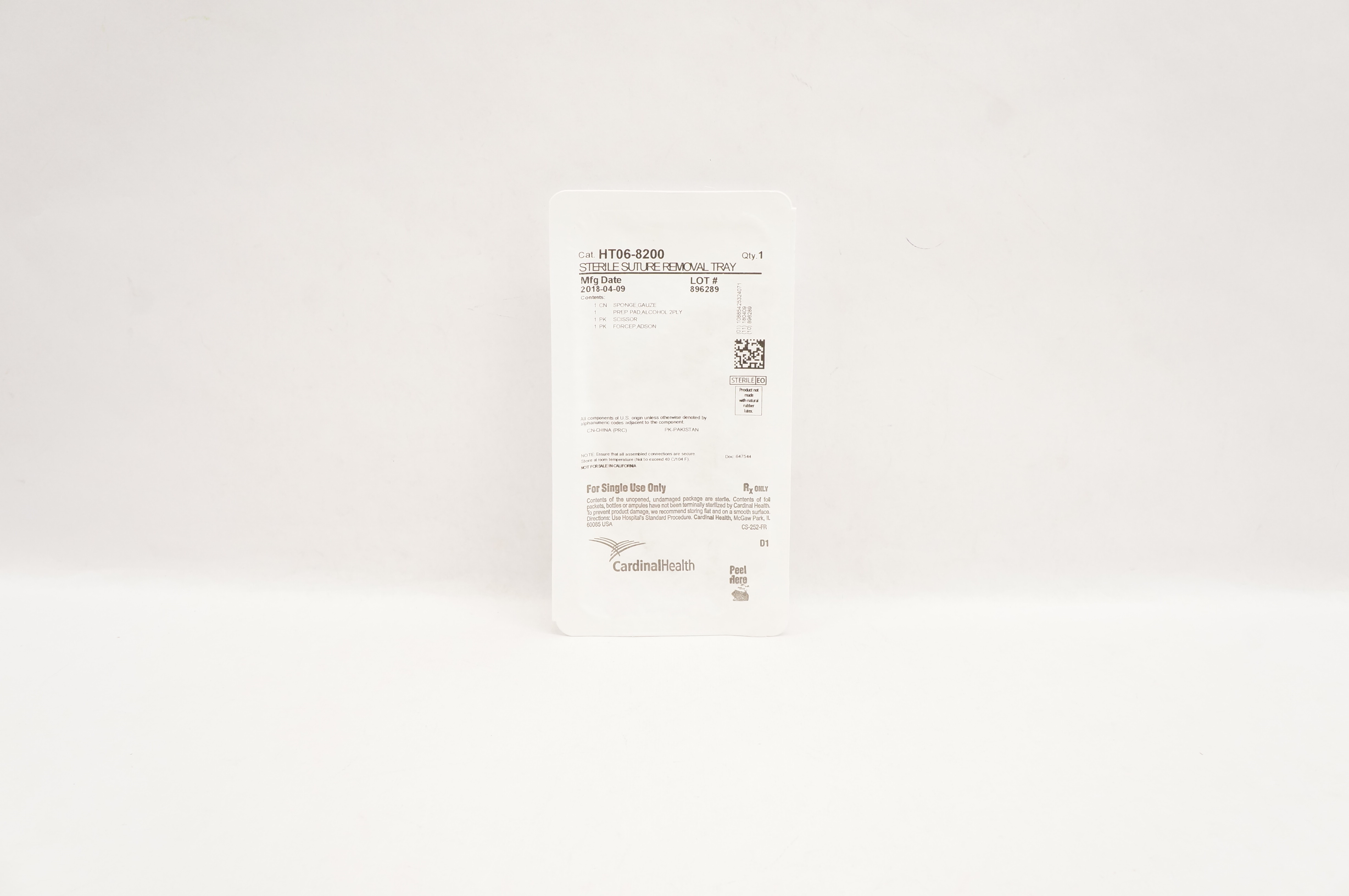 Cardinal Health HT06-8200 Sterile Stre Removal Tray