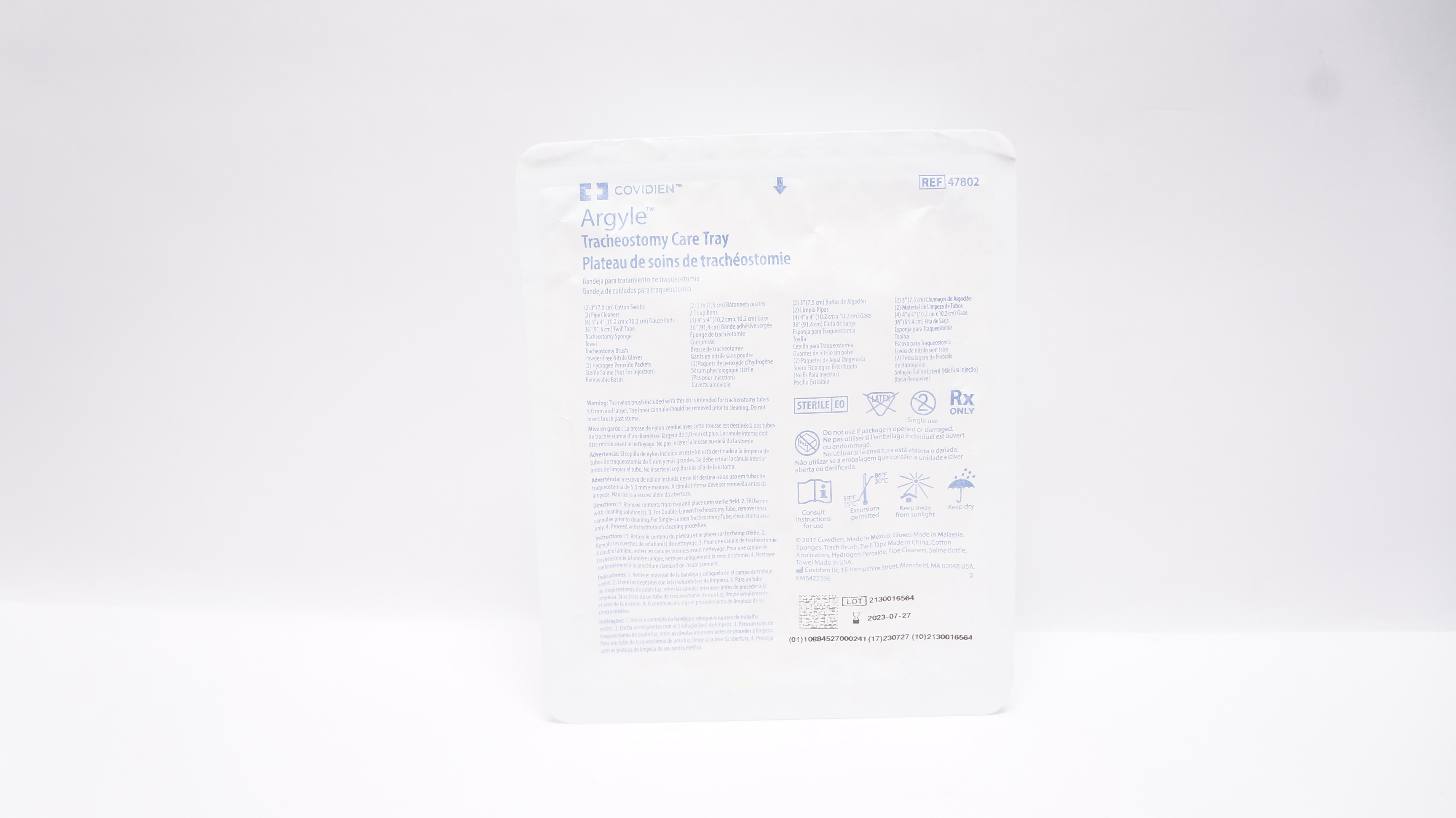 Covidien 47802 Argyle Tracheostomy Care Tray (x)