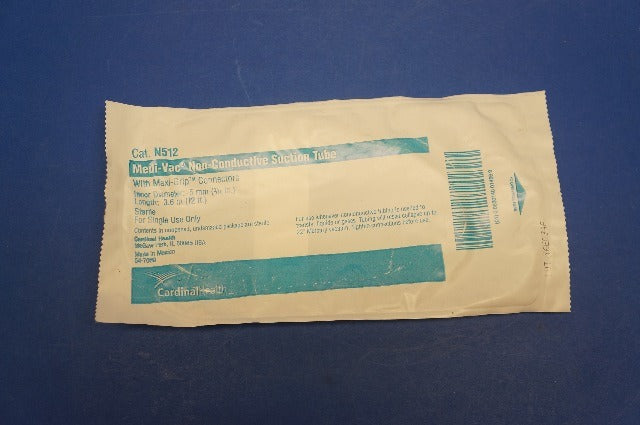 Cardinal Health N512 Medi-Vac Non-Conductive Suction Tube Diam 3/16