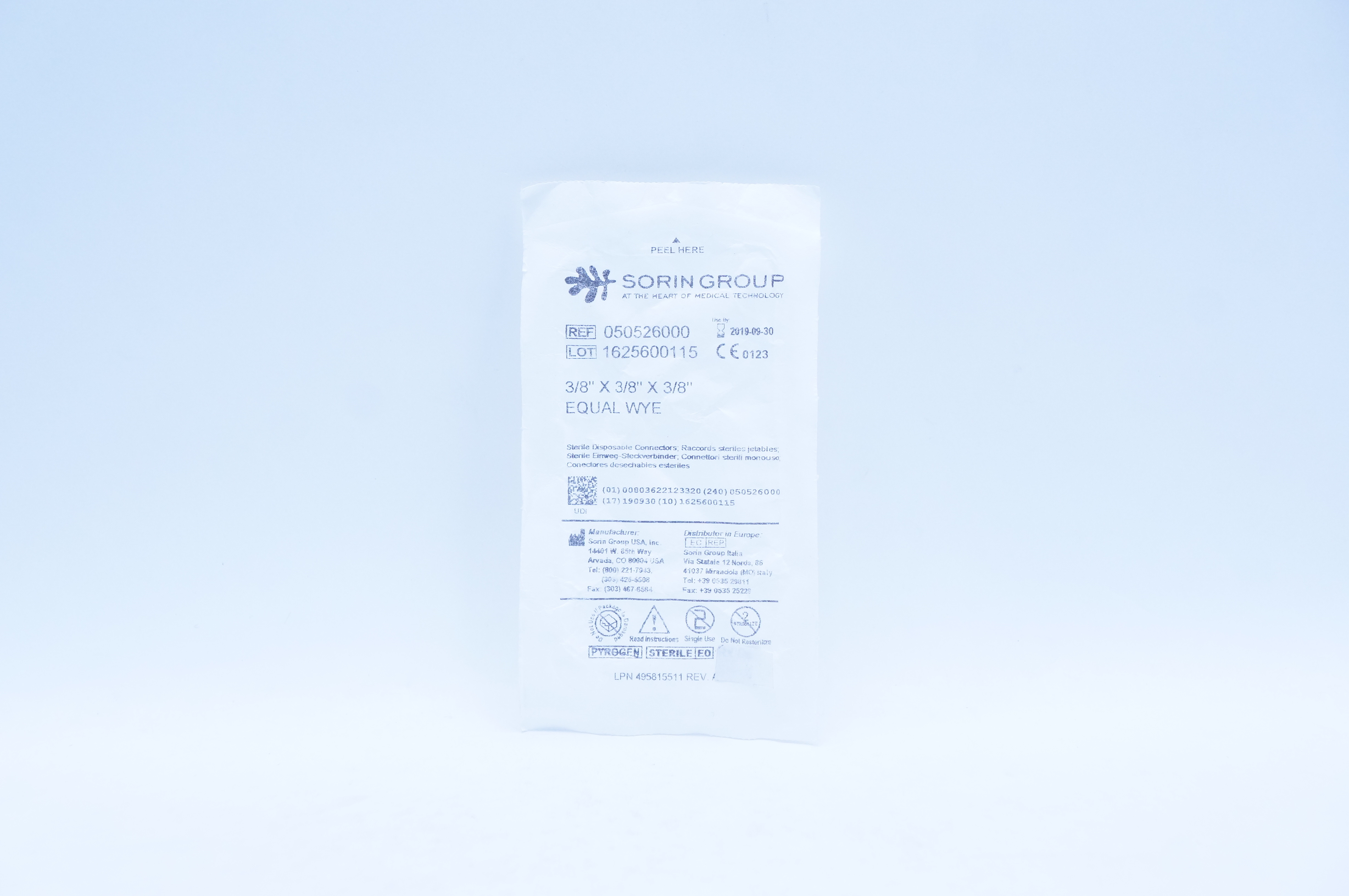 Sorin Group 050526000 Equal Wye 3/8inch x 3/8inch x 3/8inch (x)