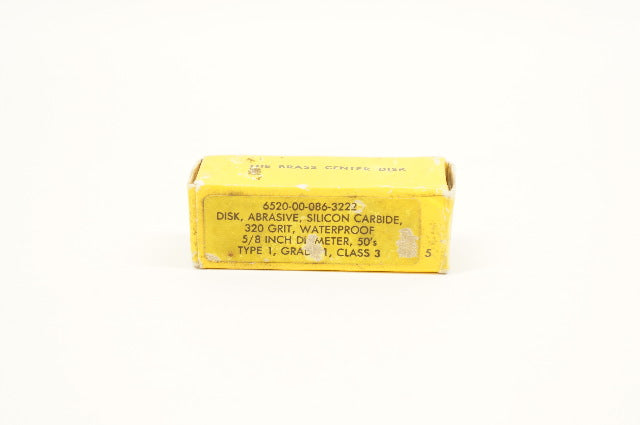 Moore Abrasive Disk, Silicon Carbide, 320 Grit, 5/8inch Diameter - Box of 50