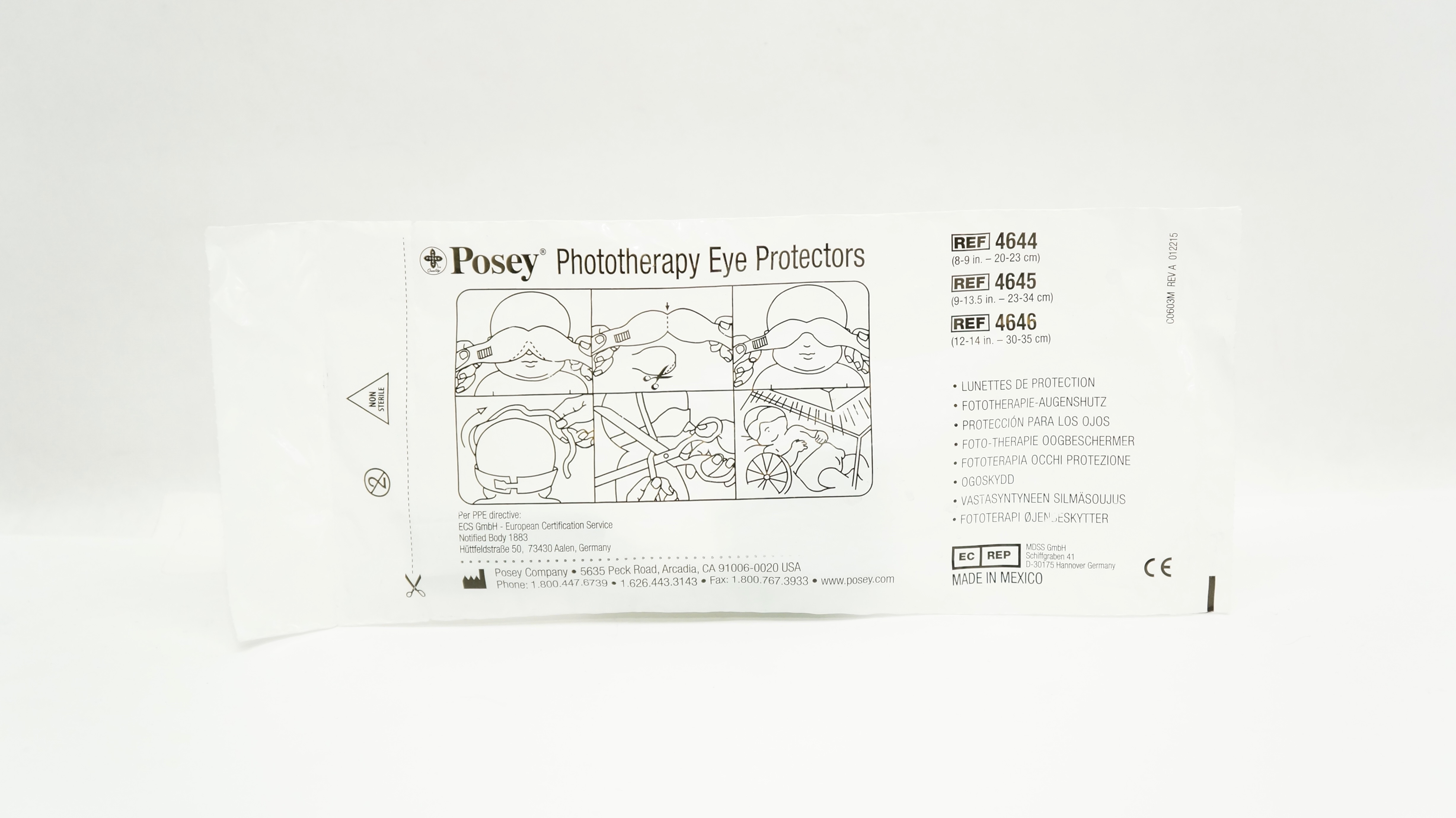 Posey 4644 Phototherapy,Newborn Eye Protectors, Small Preemie 8-9In