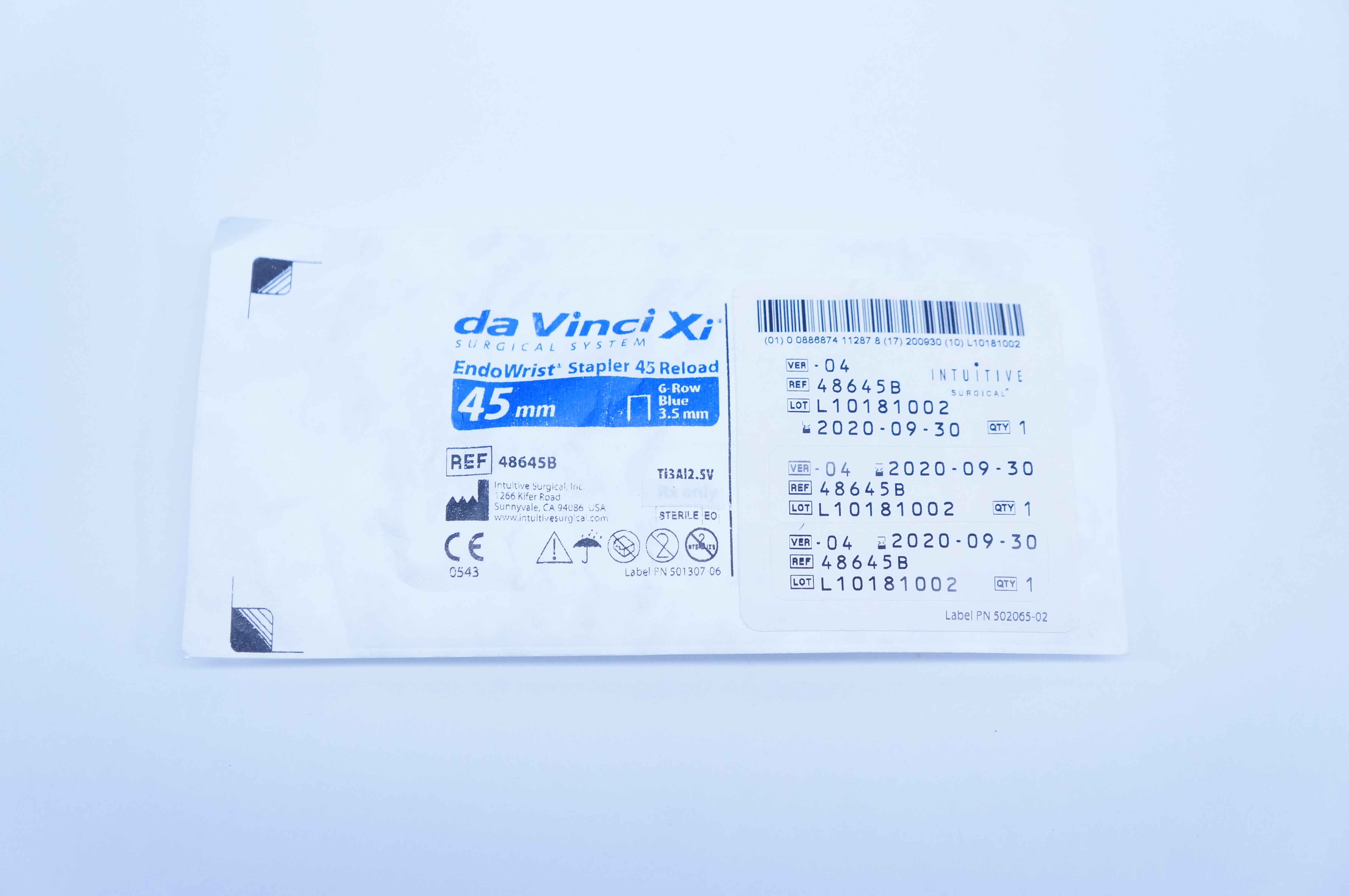 Intuitive 48645B da Vinci Xi EndoWrist Stapler 45 Reload 6 Row Blue 3.5mm (x)