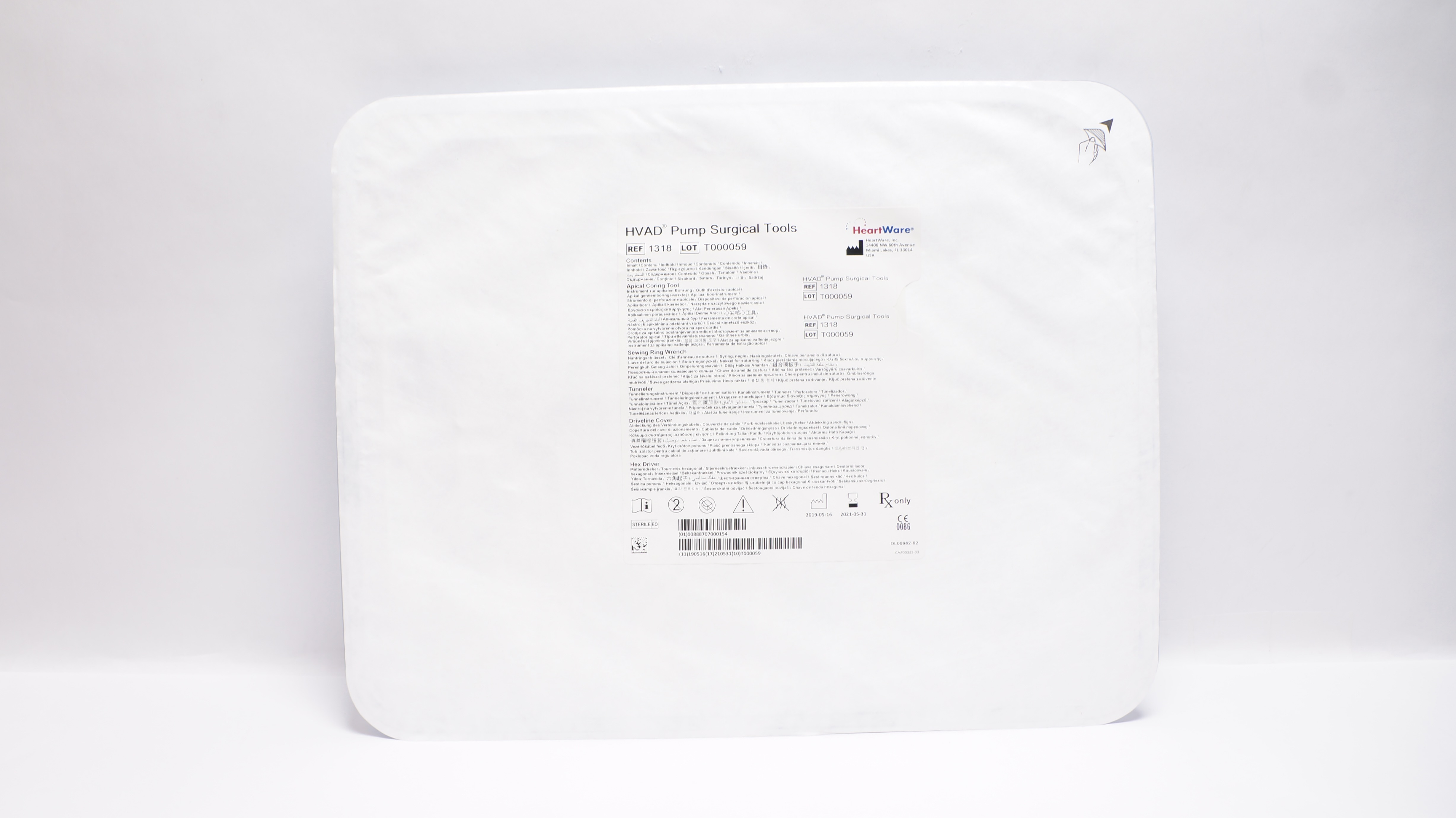 HeartWare 1318 HVAD Pump Surgical Tools (x)
