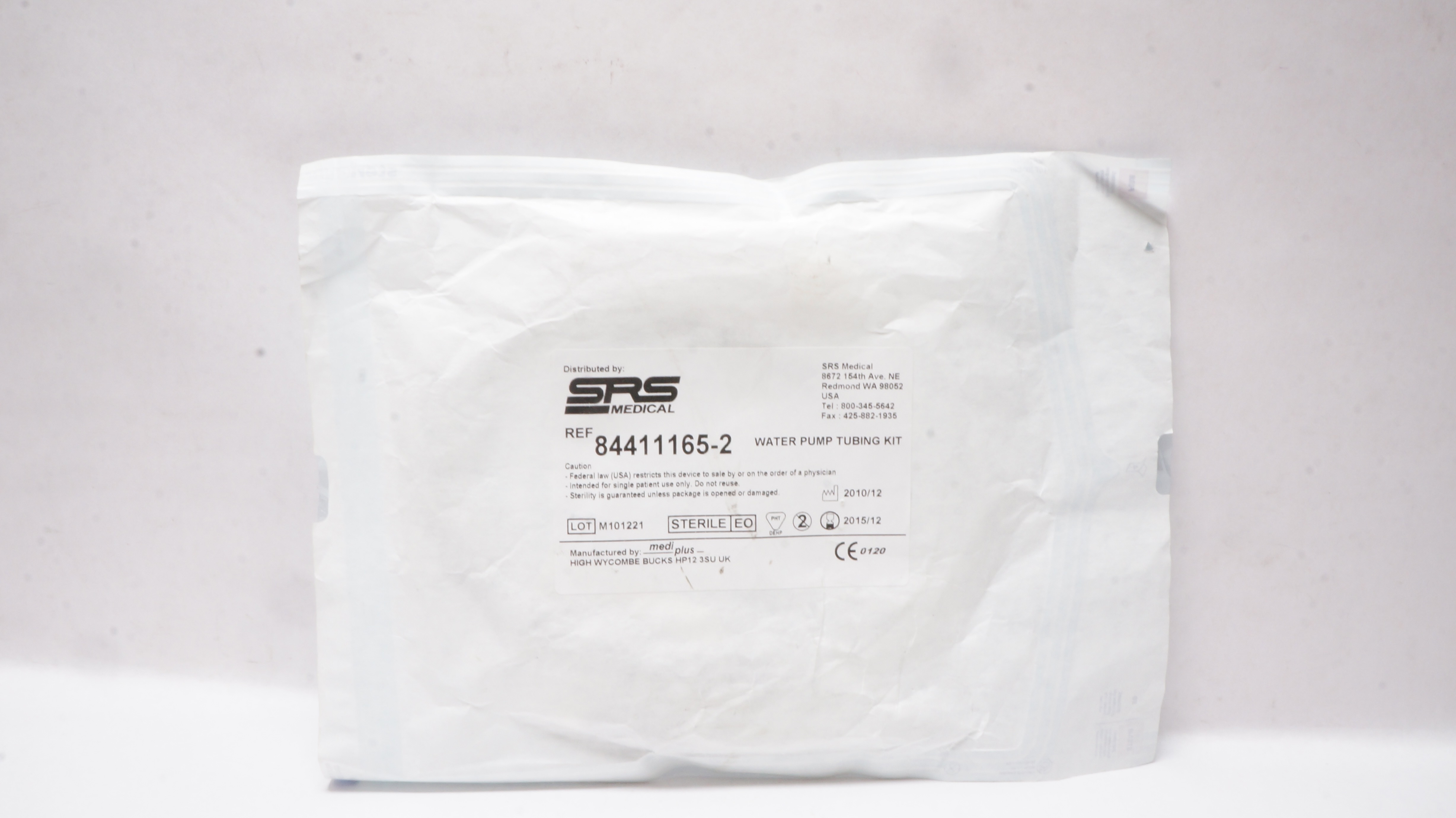 SRS Medical 84411165-2 Water Pump Tubing Kit (x)