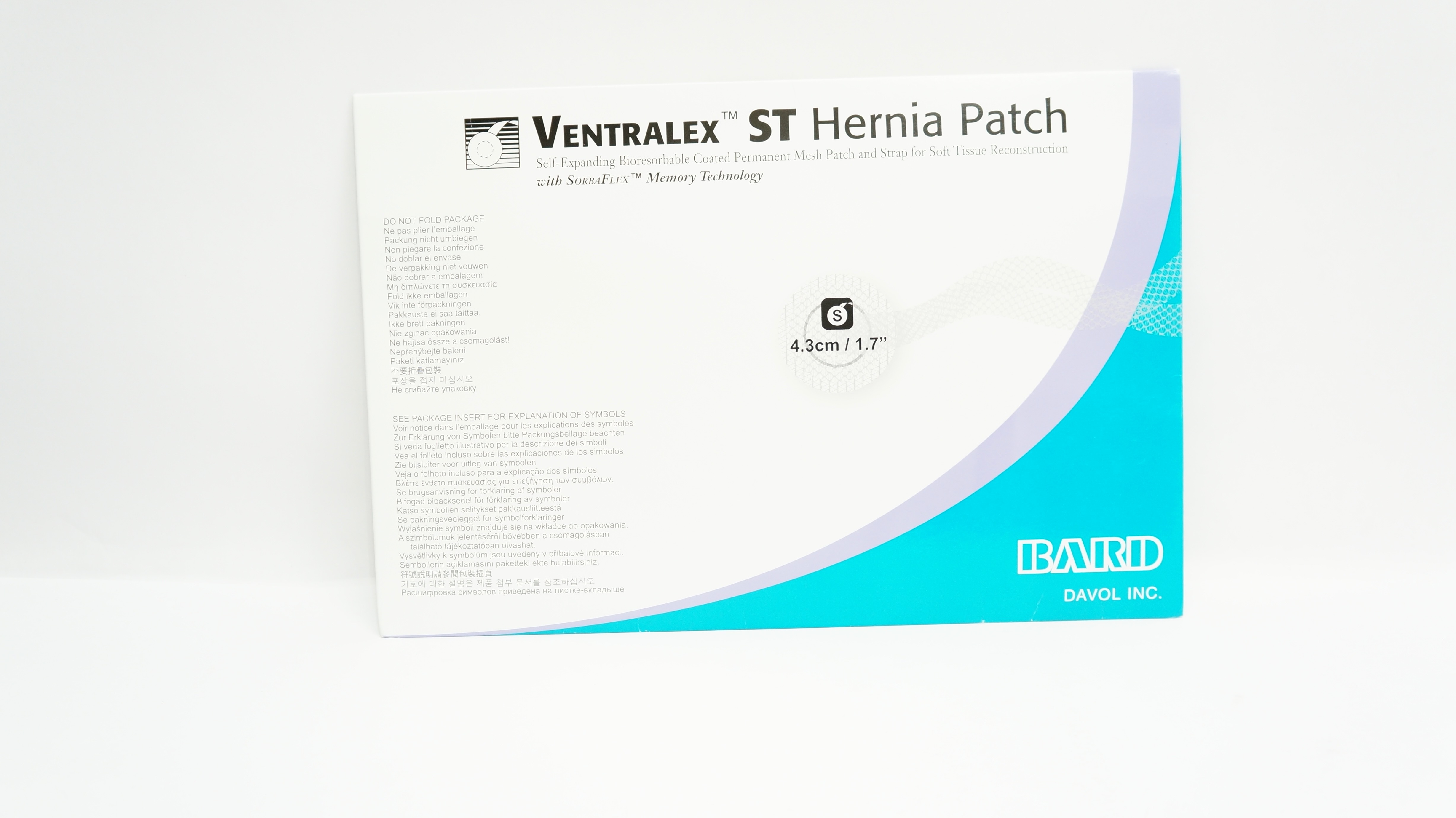 Bard 5950007 Davol Ventralex ST Hernia Patch, Small Circle with Strap 1.7inch(x)
