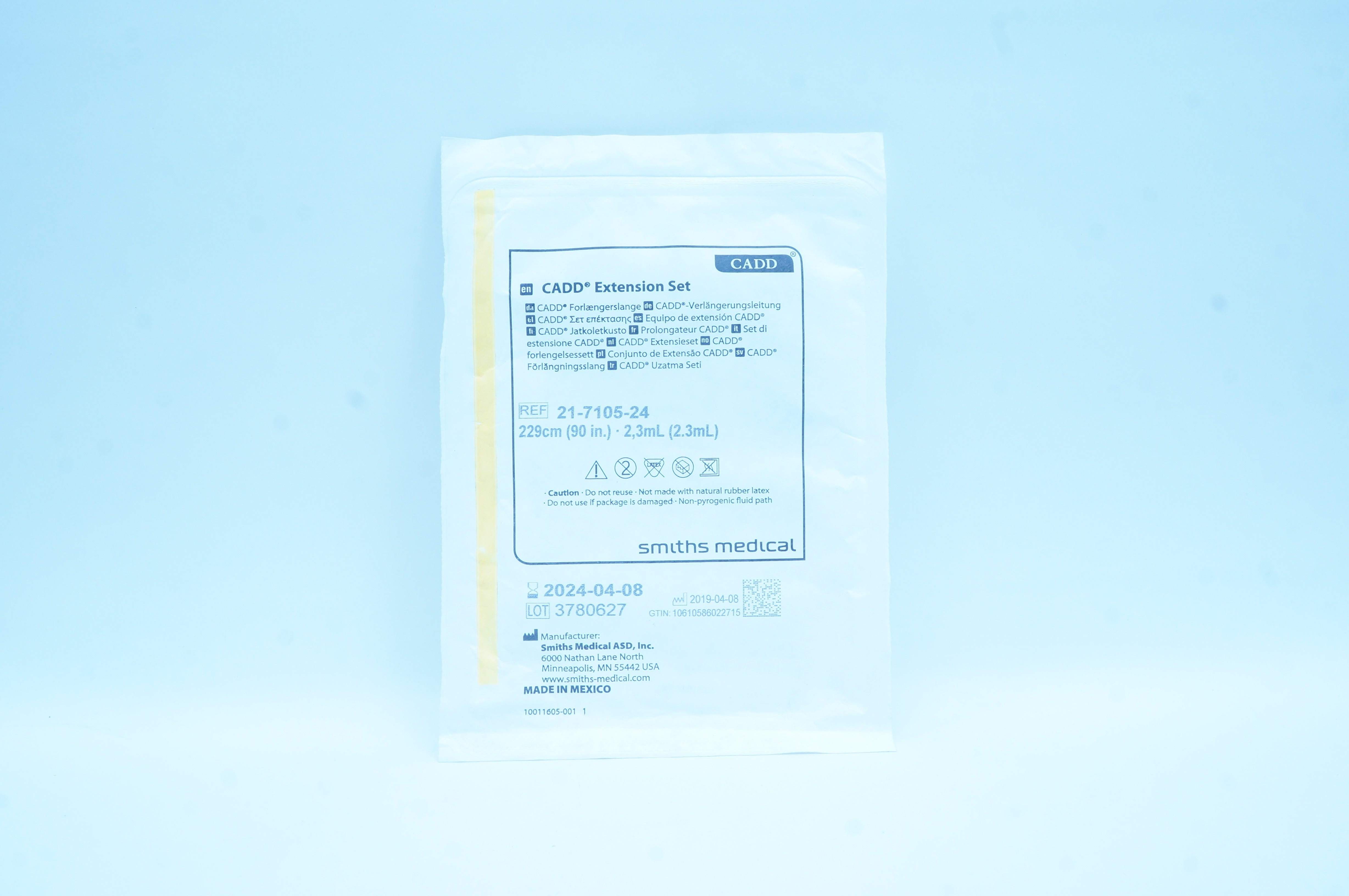 Smiths Medical 21-7105-24 CADD Extension Set 90in., 2.3mL