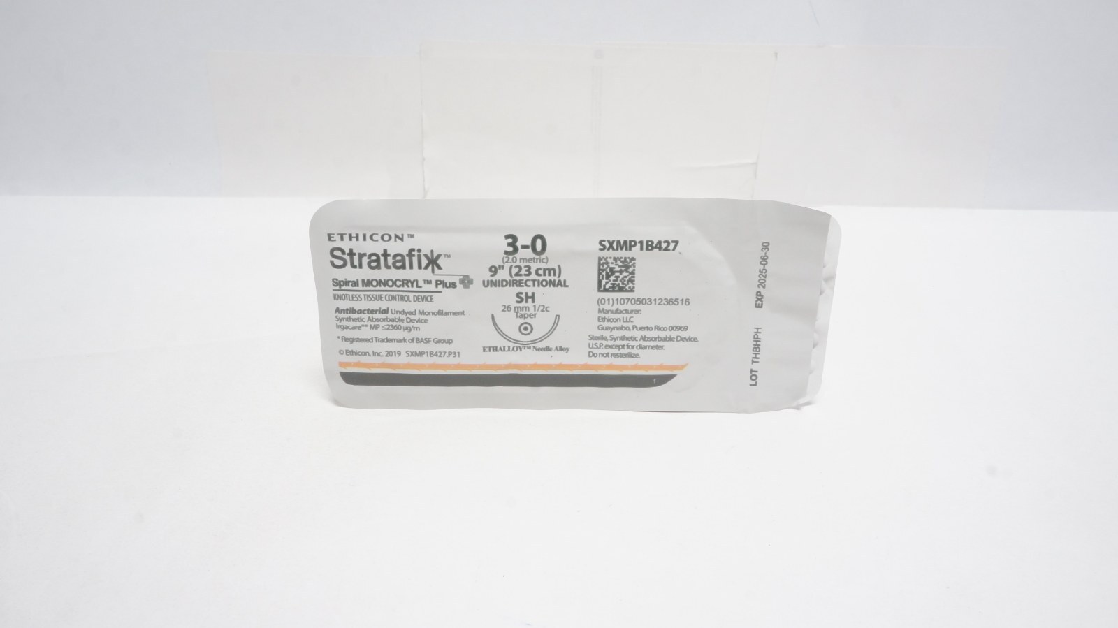 Ethicon SXMP1B427 Stratafix Spiral MONOCRYL Plus 3-0 Suture 9"