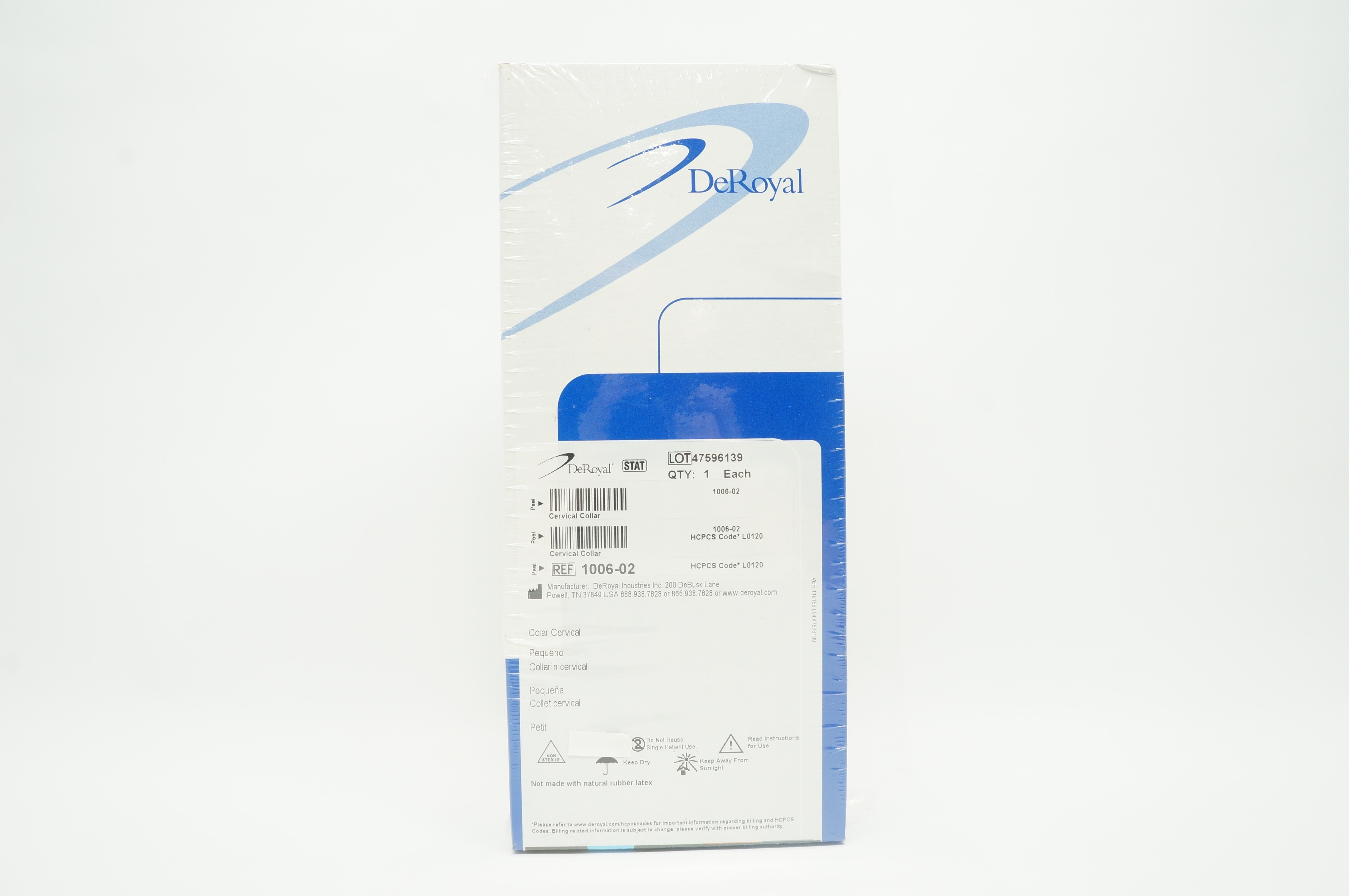 DeRoyal 1006-02 Cervical Collar, Small