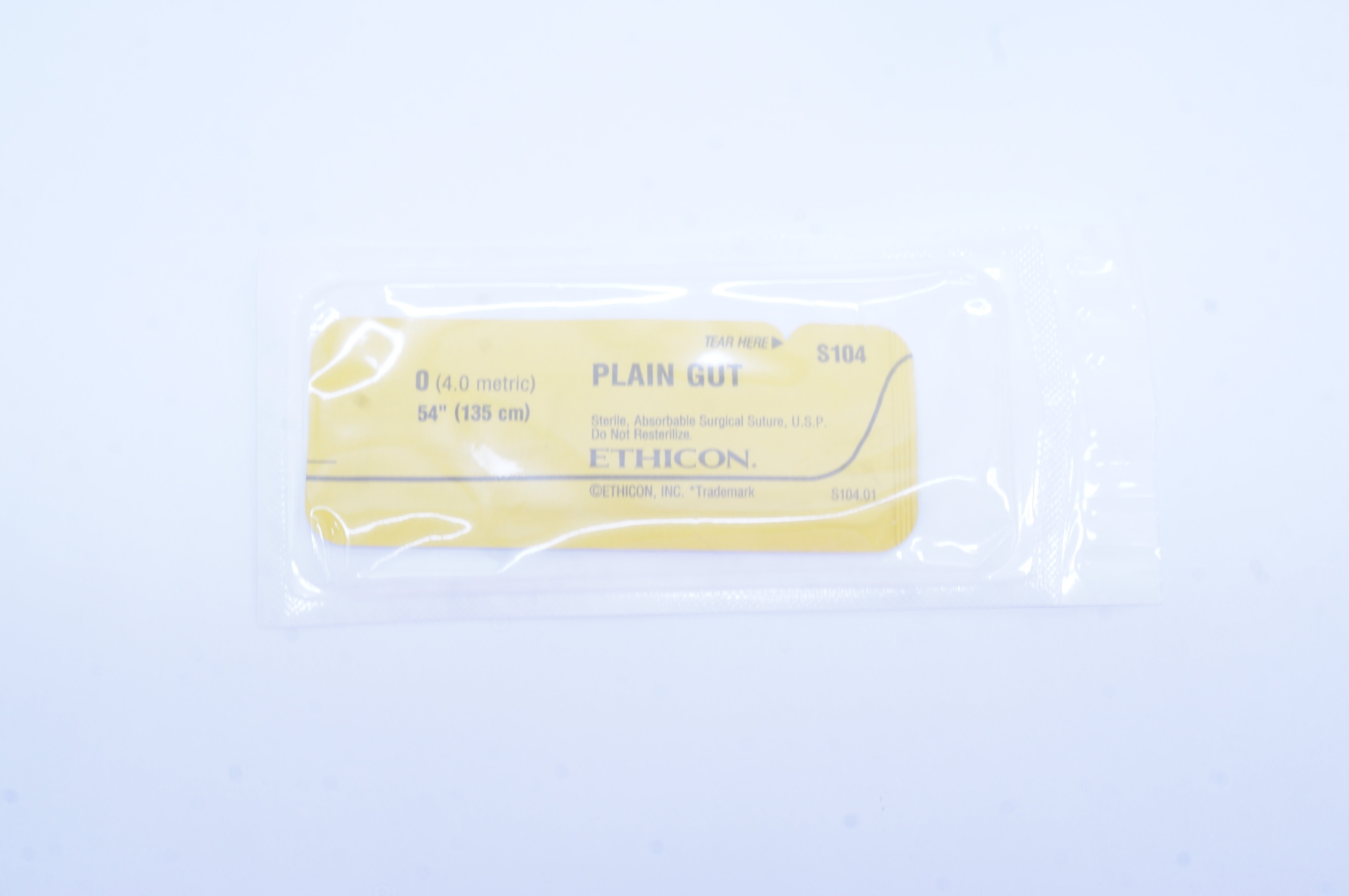 Ethicon S104 0 Plain Gut Sterile, Absorbable Surgical Stre, 54 inch