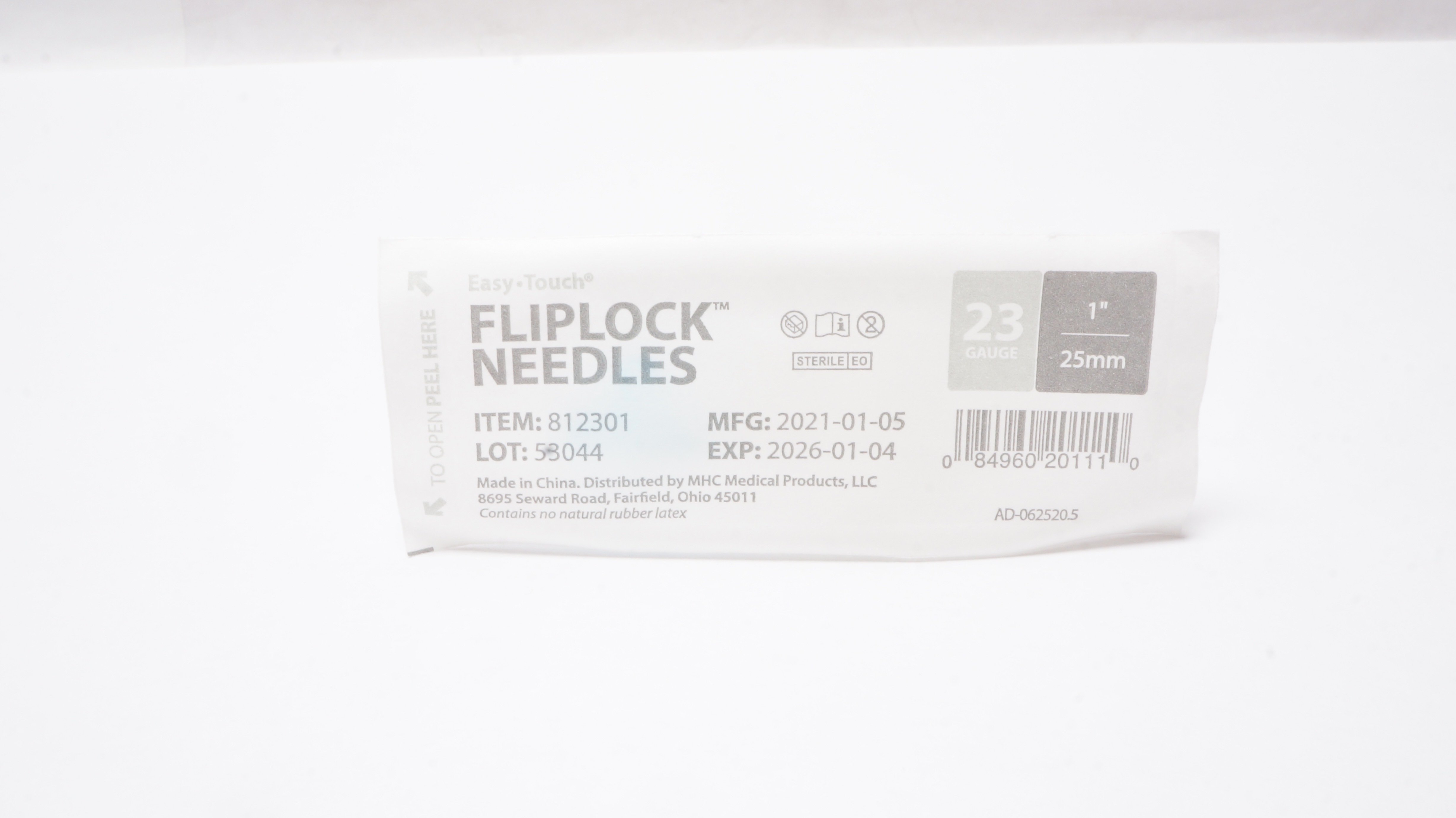 MHC Medical Products 812301 Easy Touch FlipLock Ndles 23G x 1inch