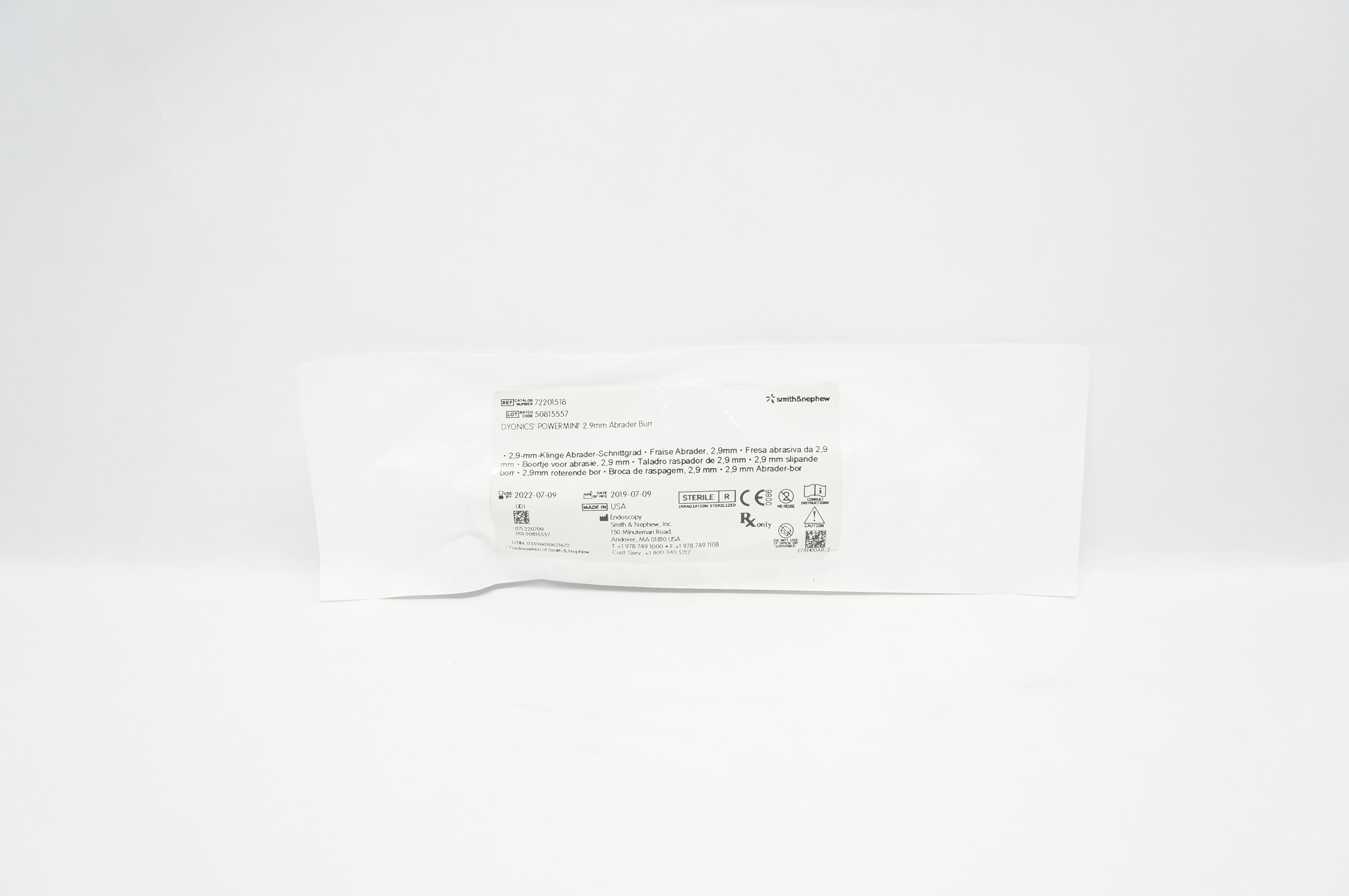 Smith&Nephew 72201518 Dyonics Powermini  Abrader Burr 2.9mm (x)