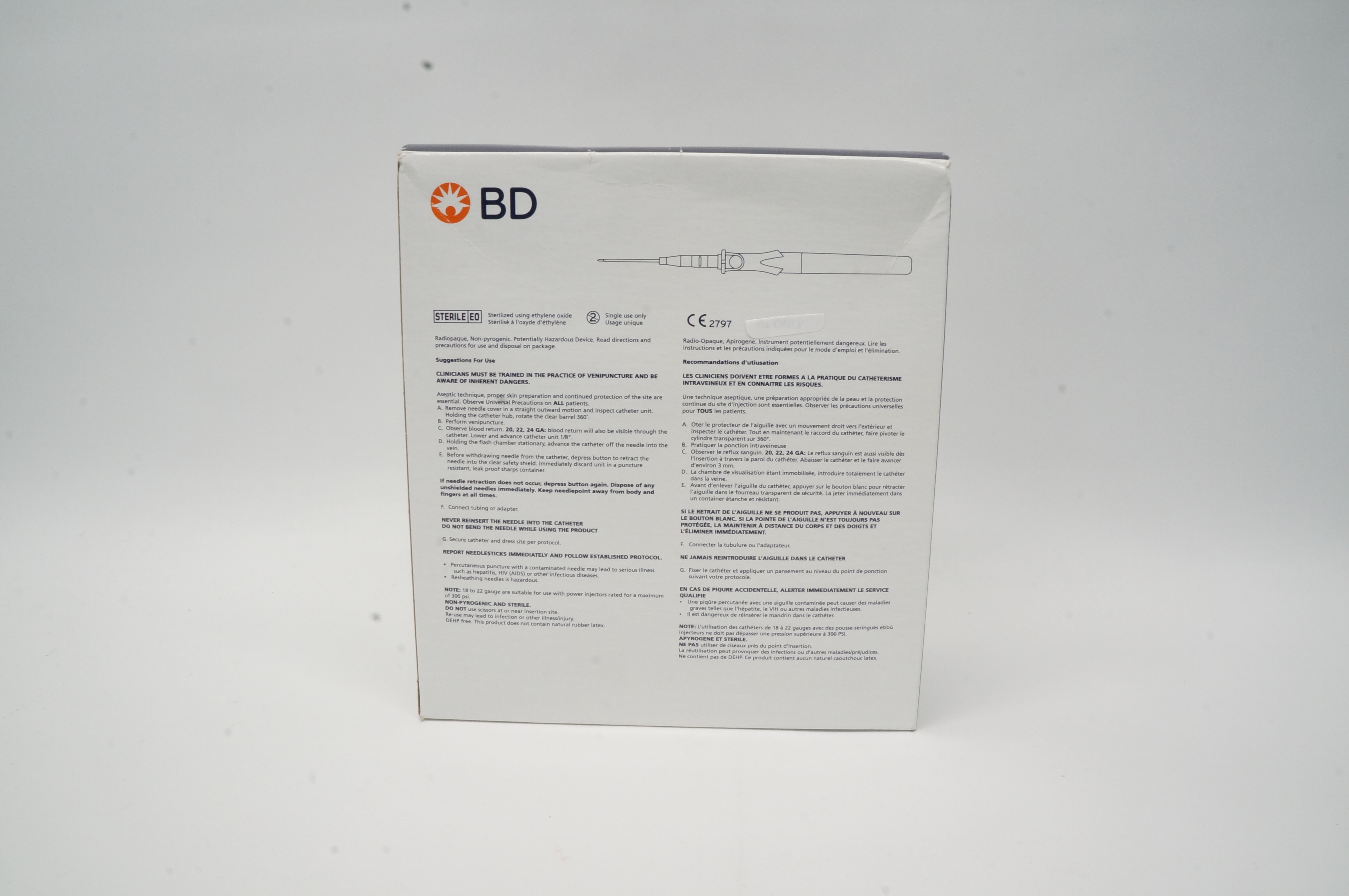 BD 381444 BD Insyte Autoguard Shielded IV Cath. 18Ga x 1.16inch - Box of 50