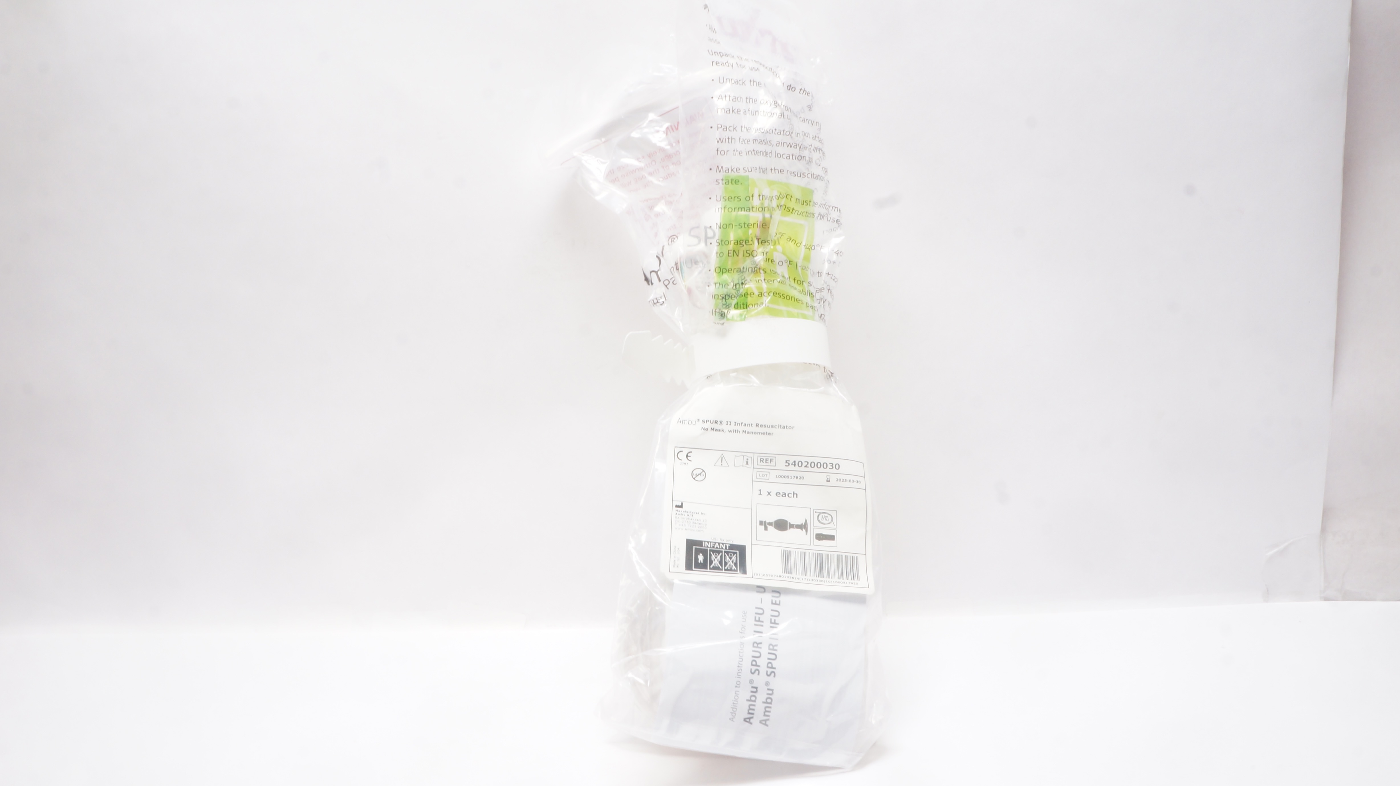 Ambu 540200030 Spur II Infant Resuscitator No Mask With Manometer (x)