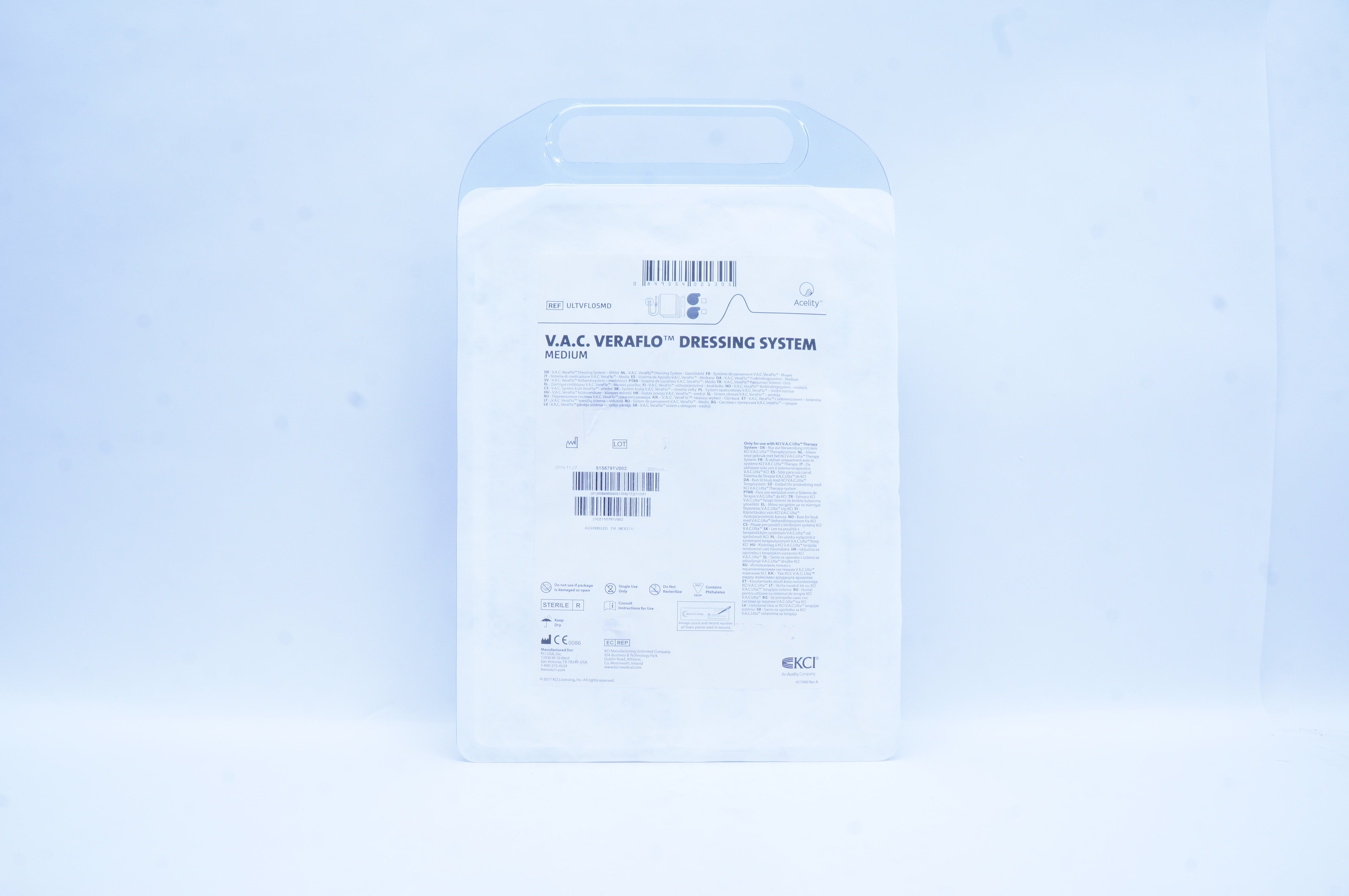Acelity ULTVFL05MD KCI VAC Veraflo Dressing System, Medium