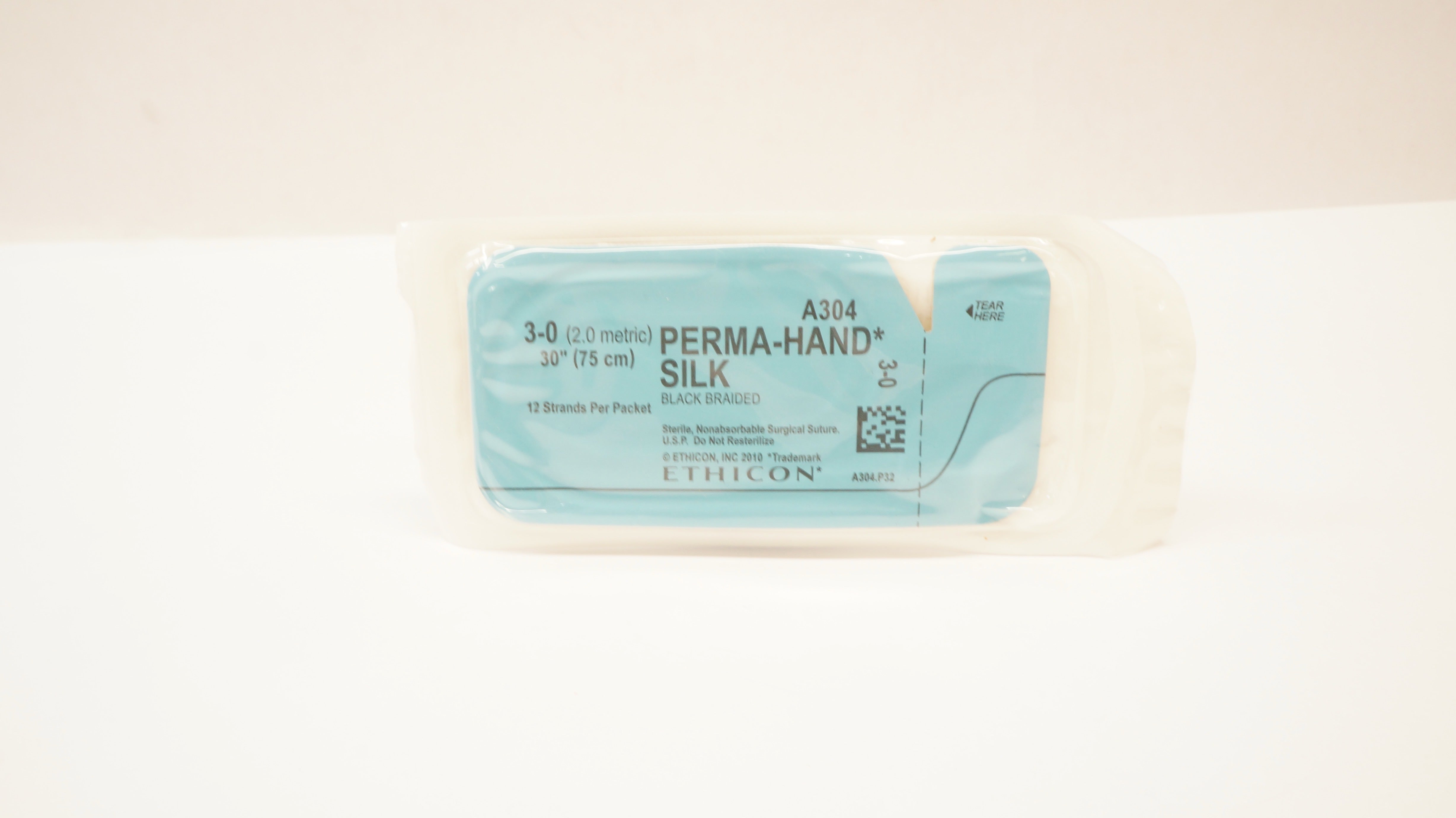 Ethicon A304 3-0 Perma-Hand Silk Black Braided Surgical Stre 30 inch