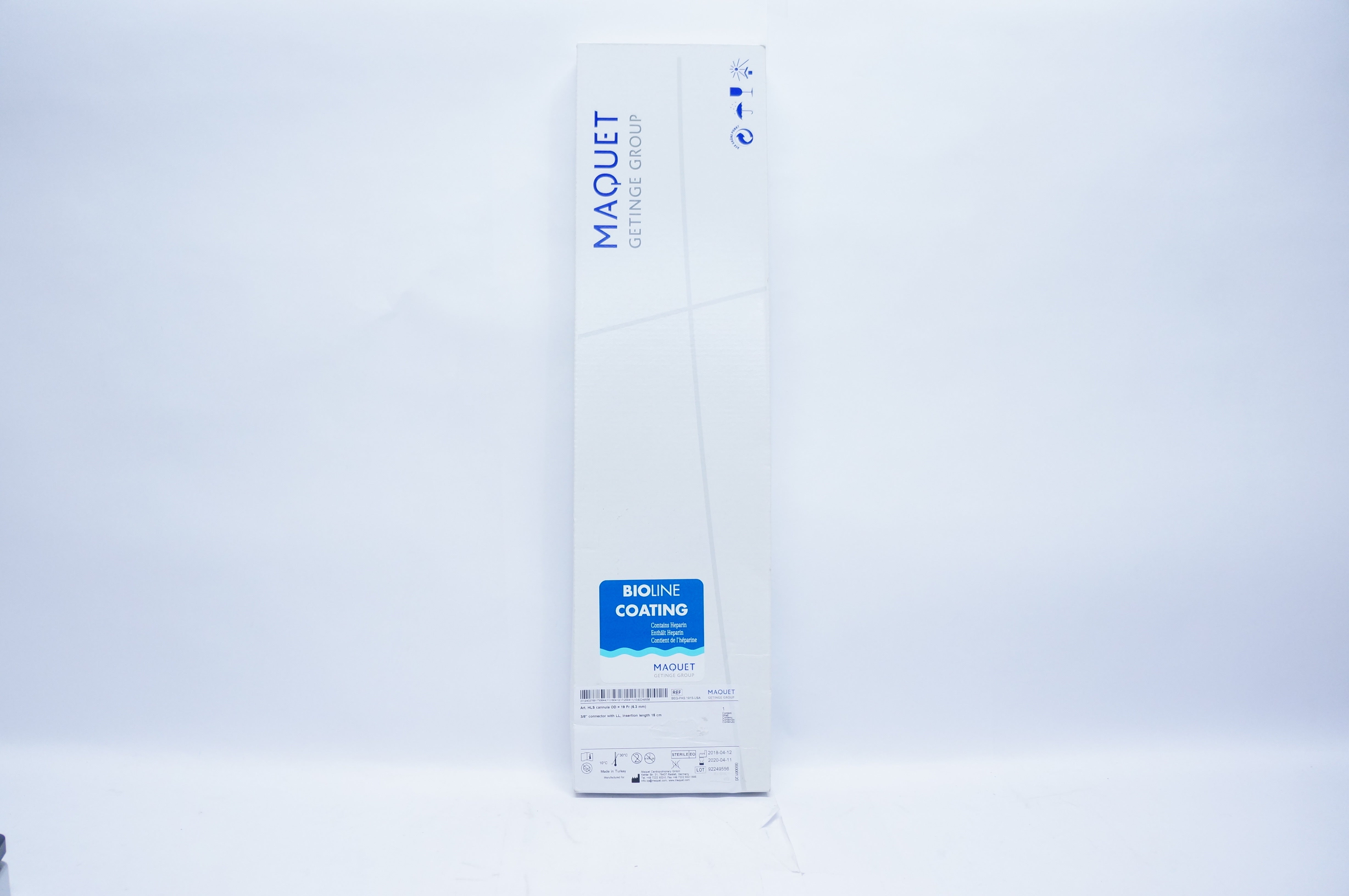 Maquet BEQ-PAS 1915-USA BioLine Coating 19Fr x 3/8inch x 15cm  (x)