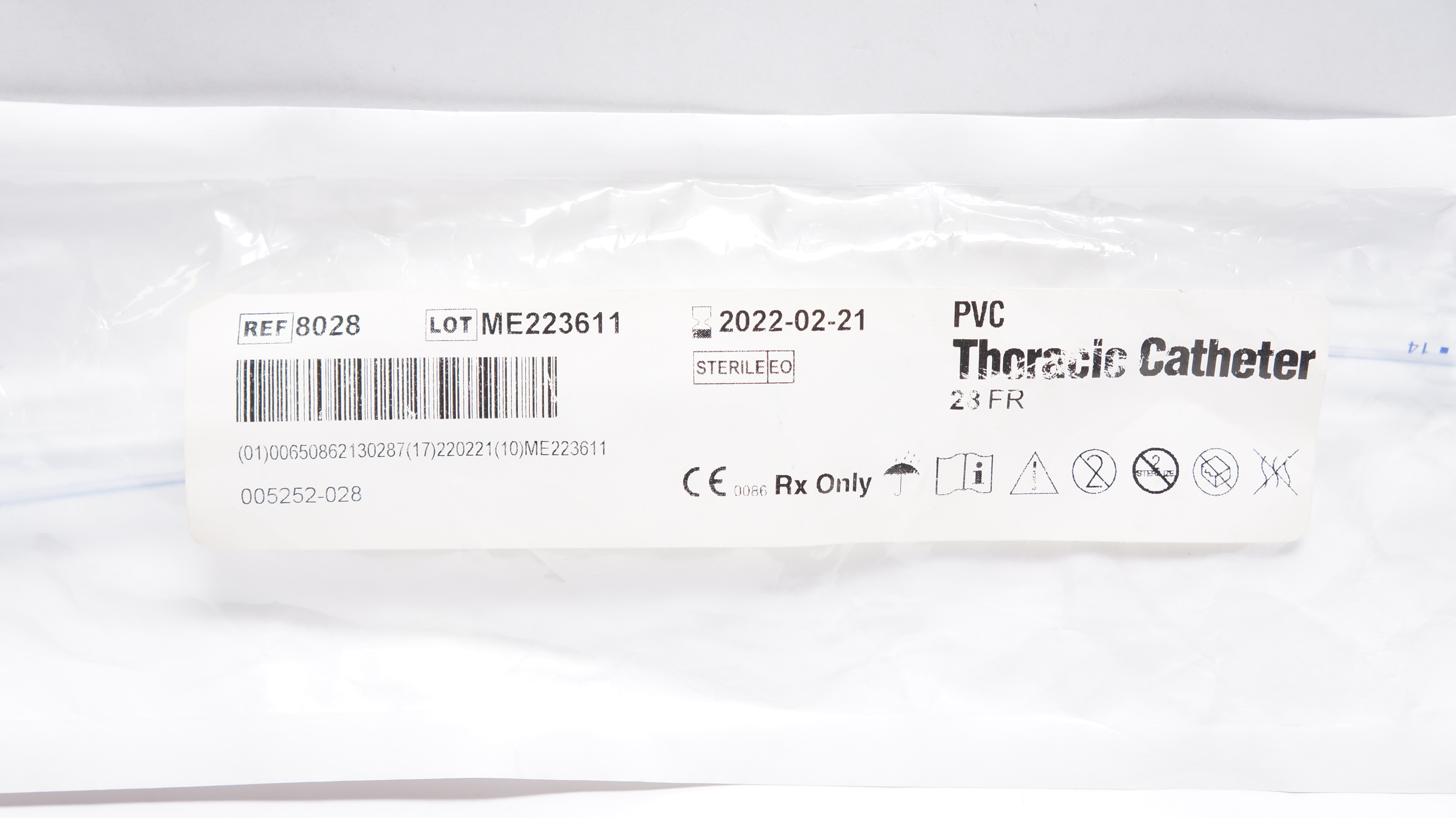 Atrium 8028 PVC Thoracic Cath. 28Fr (x)