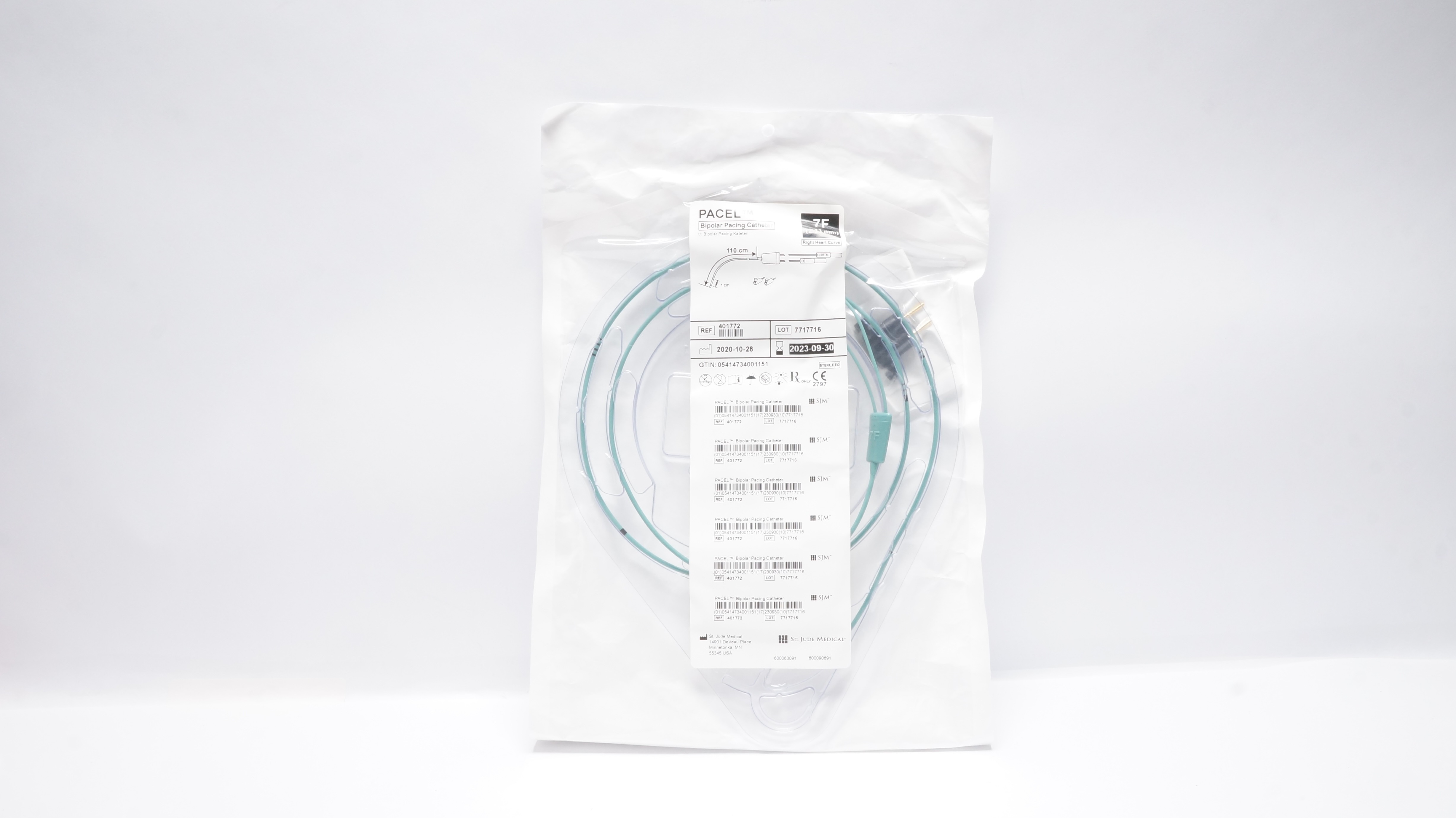 St.Jude Medical 401772 Pacel Bipolar Pacing Cath. 7F (x)