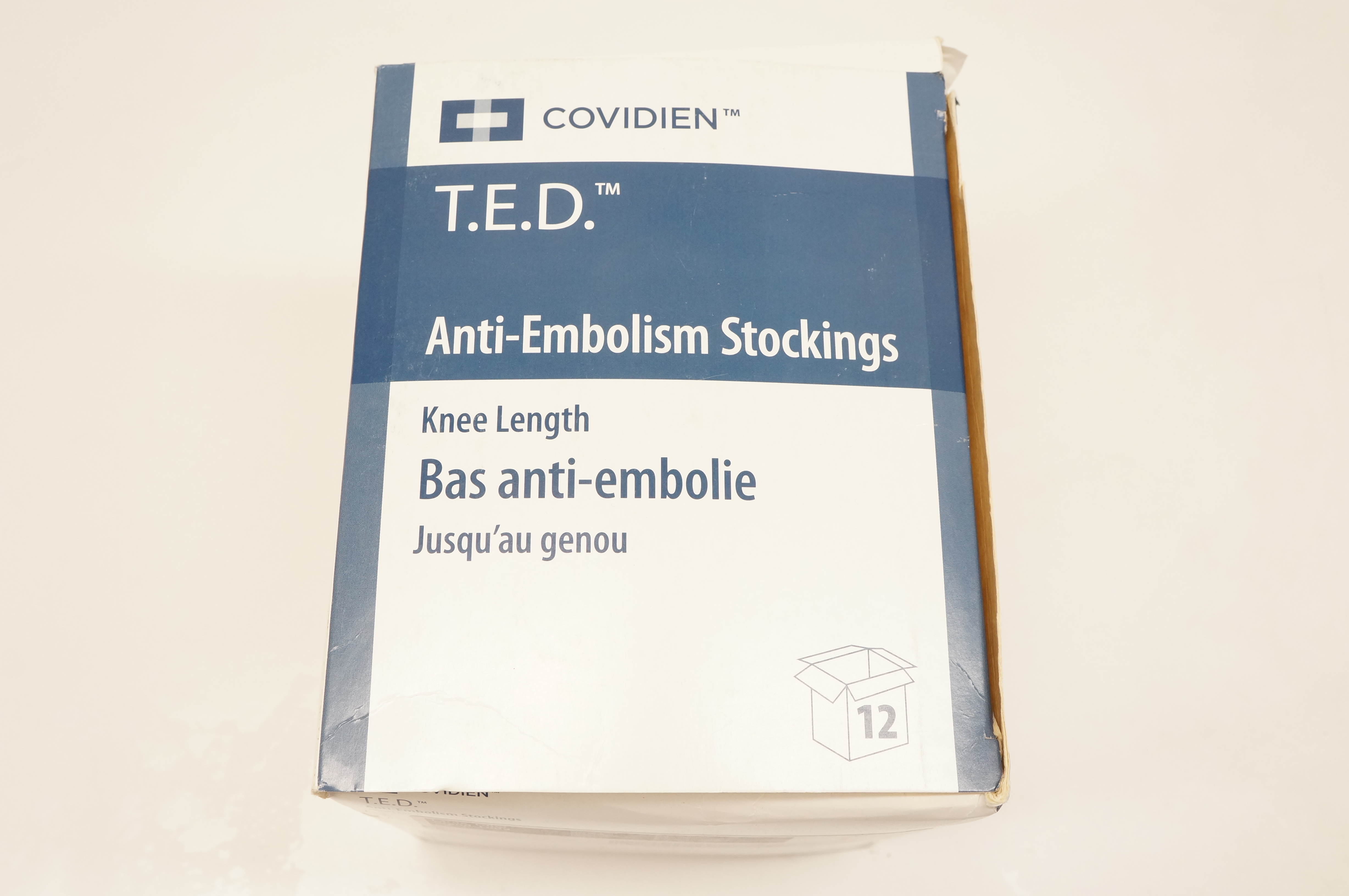 Covidien 7594 T.E.D. Anti-Embolism Stockings, Knee Length, Size F- - Box of 12