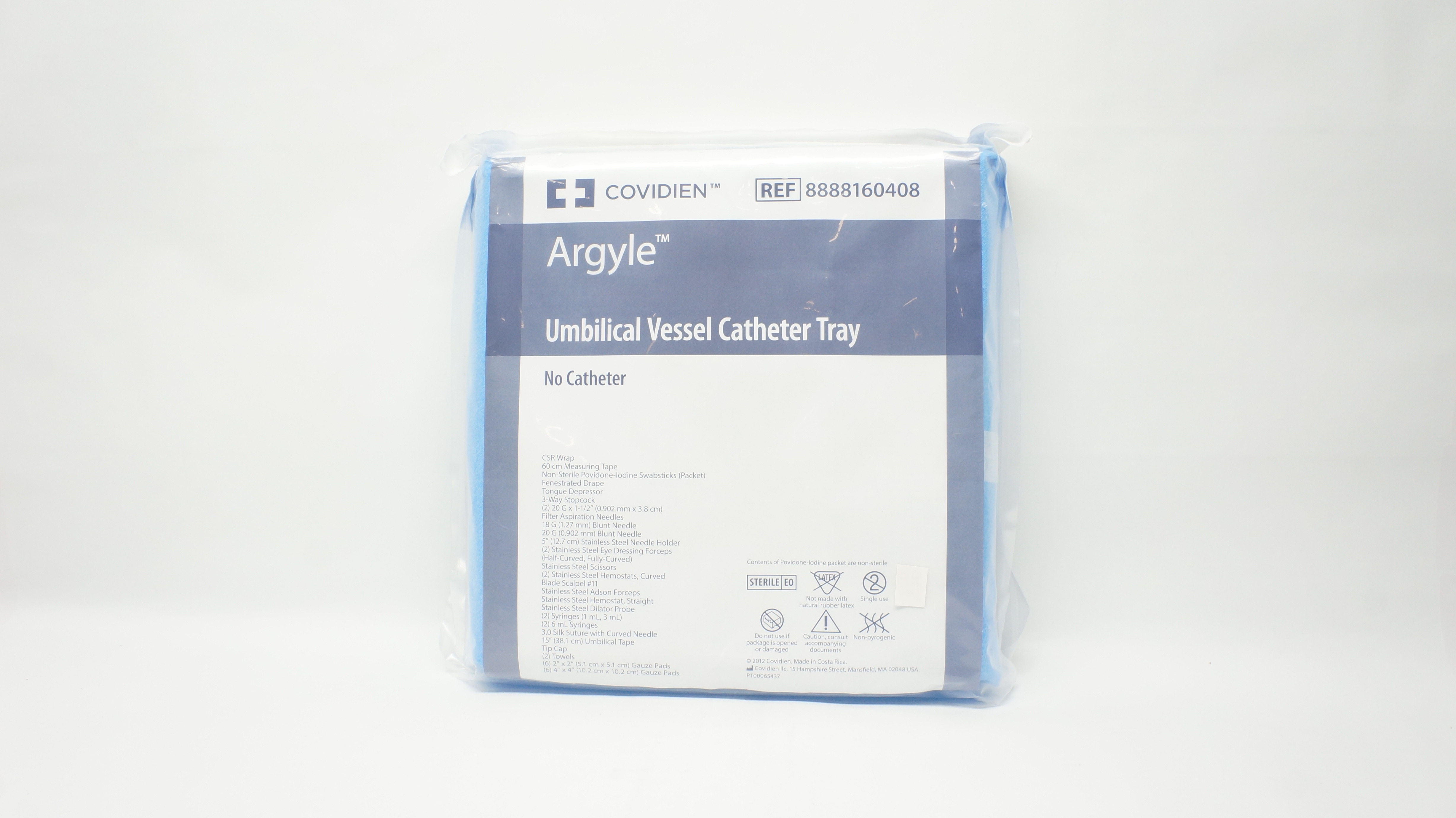 Covidien 8888160408 Argyle Umbilical Vessel Cath. Tray