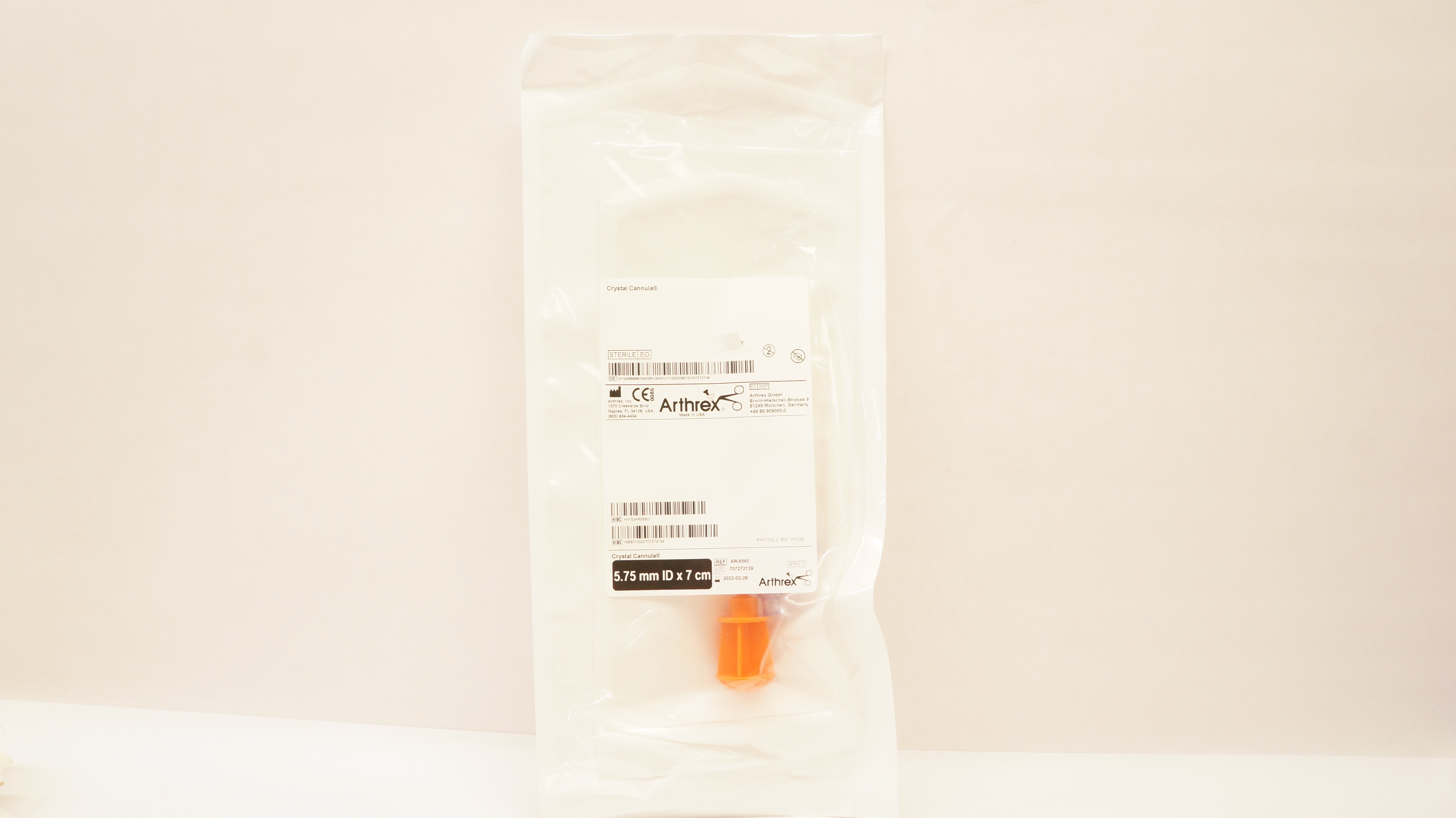Arthrex AR-6560 Crystal Cannula 5.75mm ID x 7cm (x)