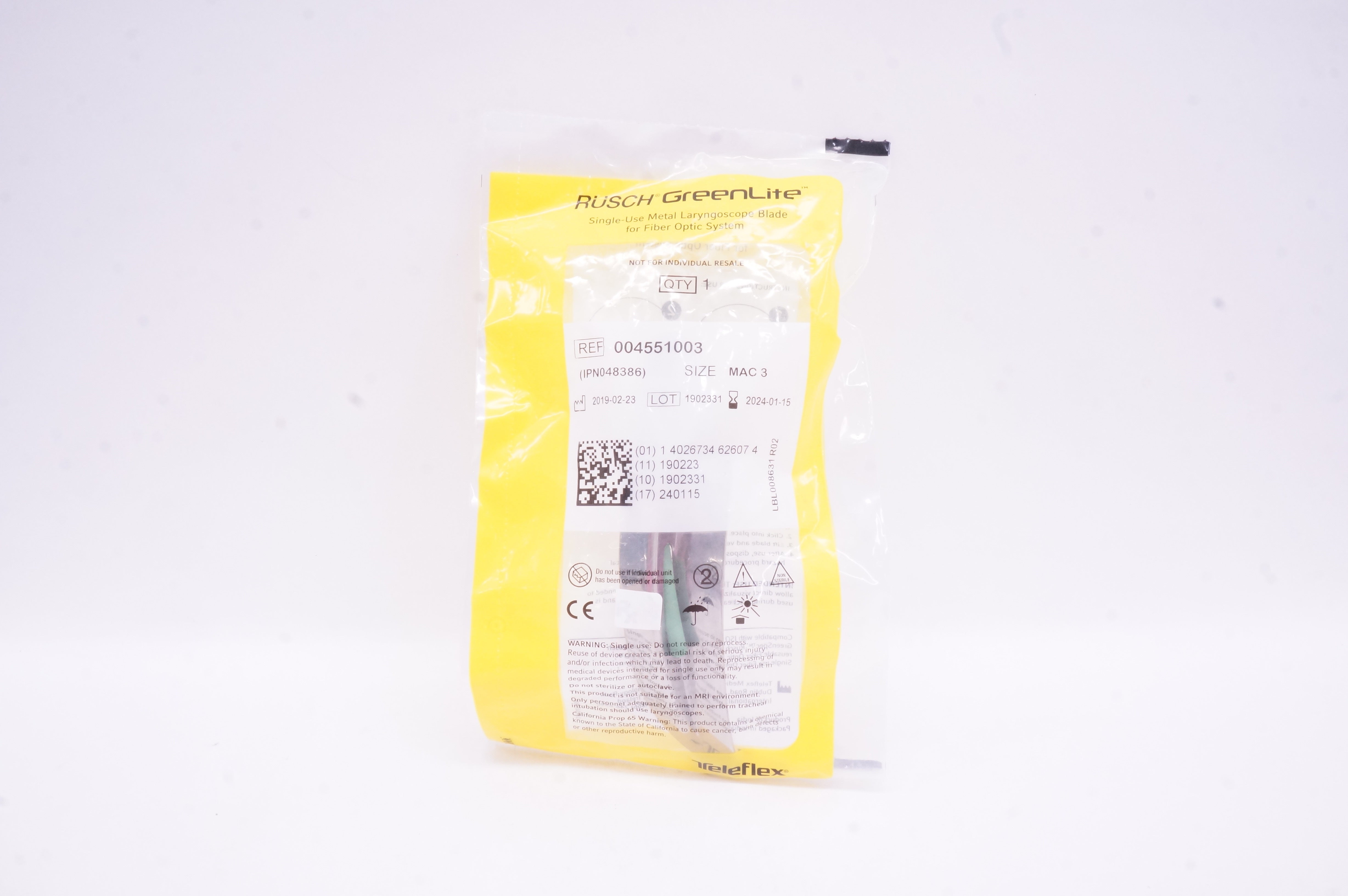 Teleflex 004551003 Rusch GreenLite Mac 3