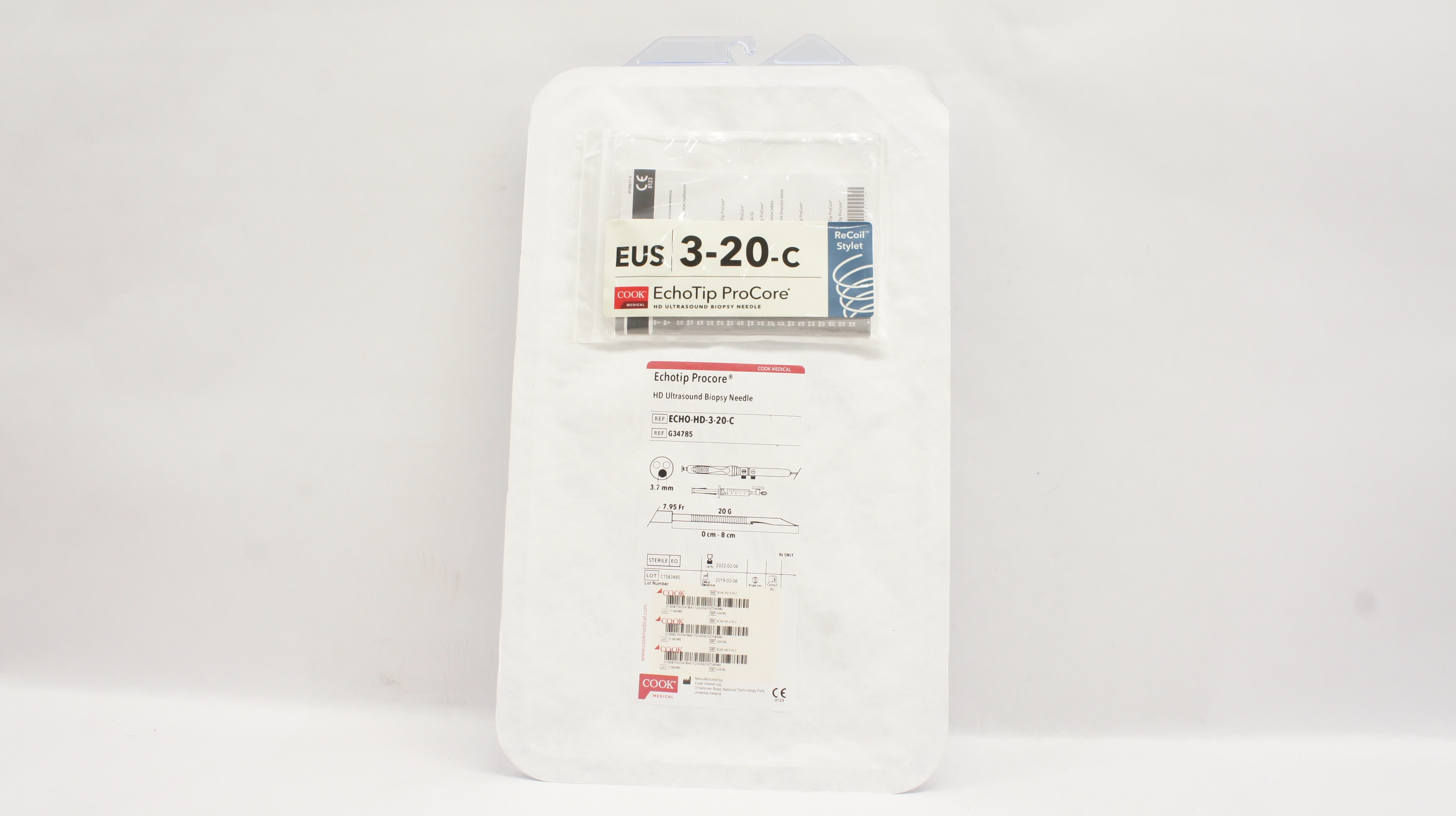 Cook Medical G34785 Echotip Procore HD Ultrasound Biopsy Ndle 7.95Fr x 20G (x)