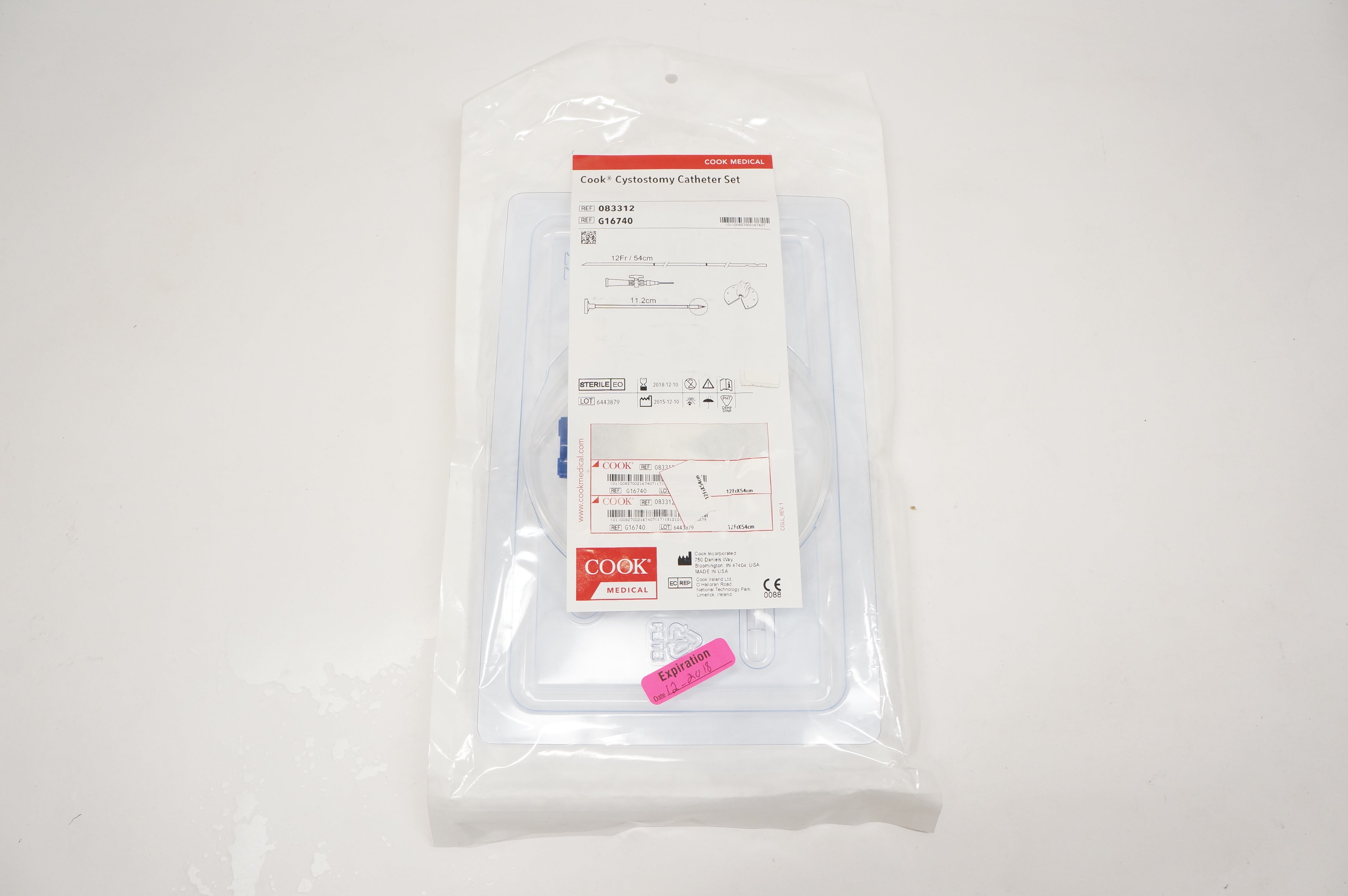 Cook Medical G16740 Cystostomy Cath. Set 12Fr. (x)