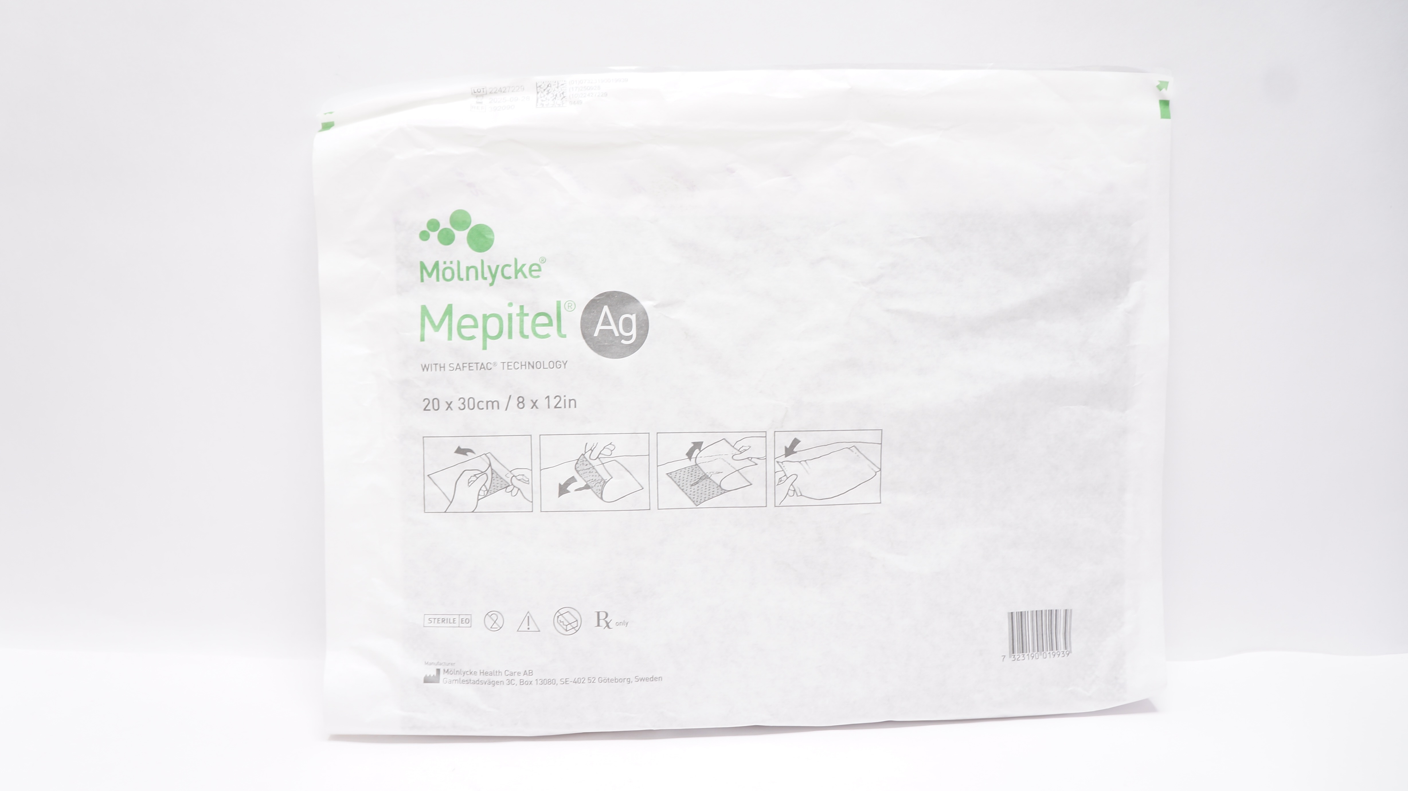 Mölnlycke 392090 Mepitel Ag 8 x 12inch