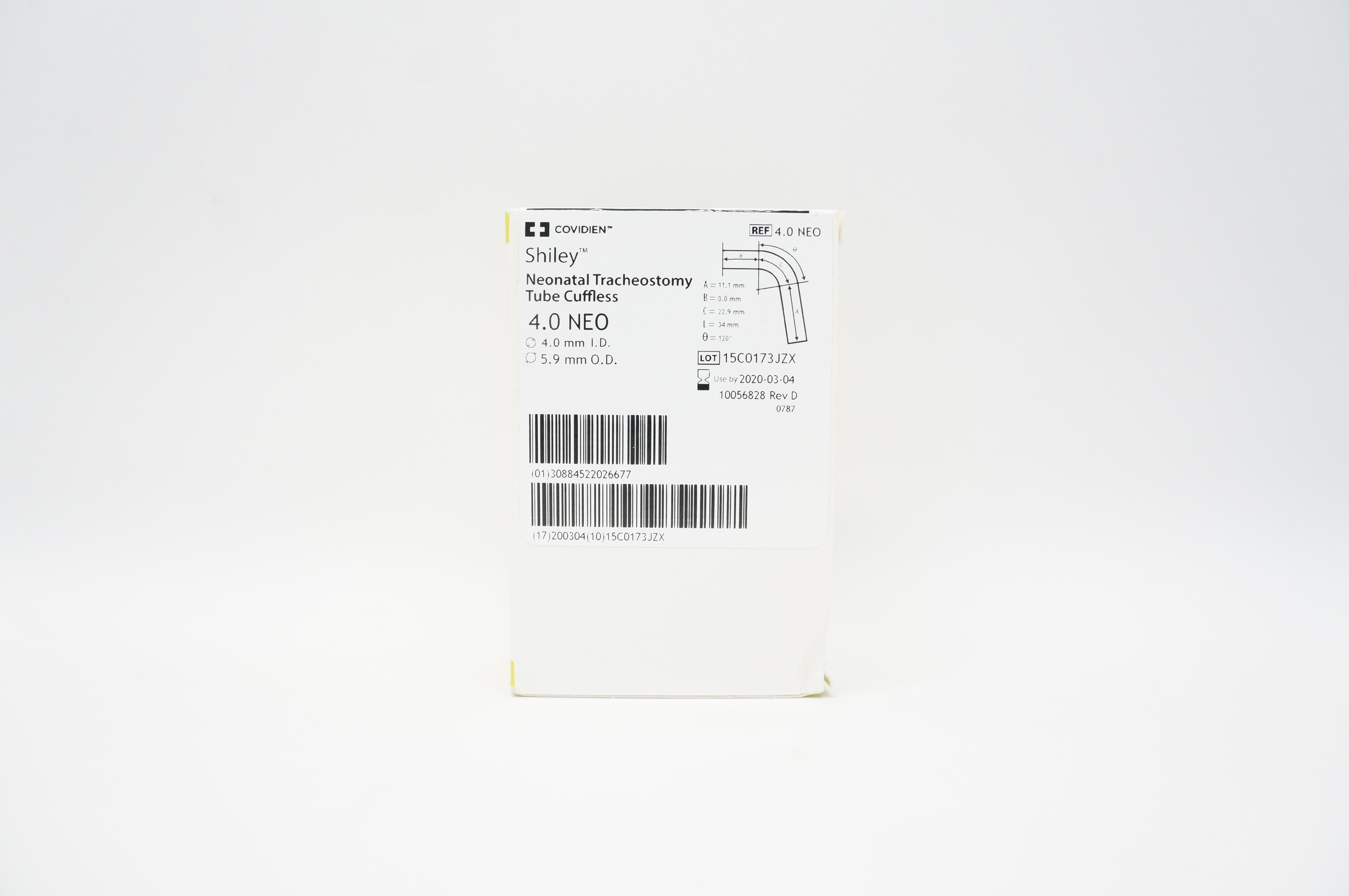Covidien 4.0NEO Shiley Neonatal Tracheostomy Tube Cuffless 4.0 x 5.9mm (x)