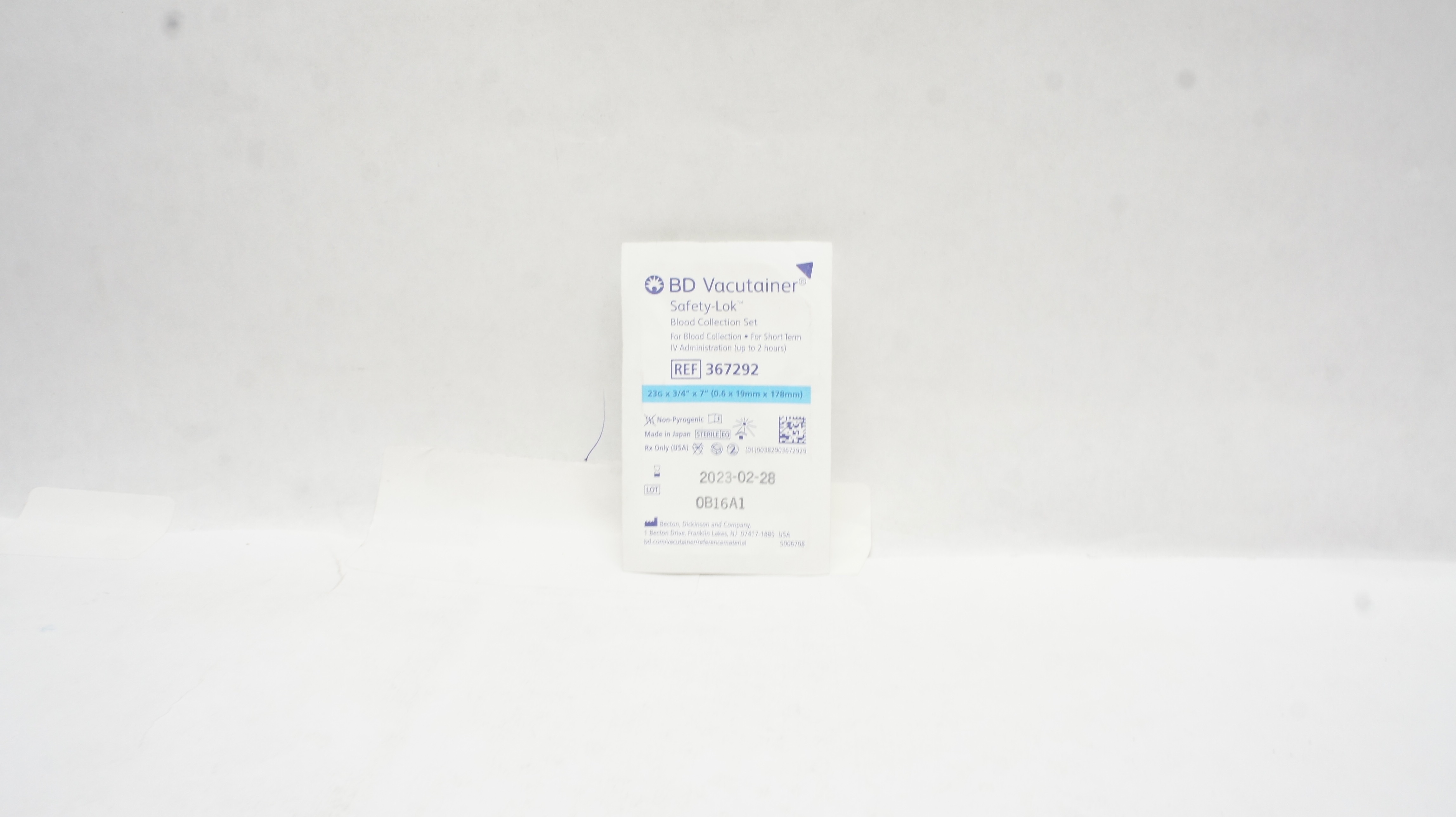 BD 367292 Vacutainer Safety-Lok Blood Collection Set 23G x 3/4inch x 7inch (x)