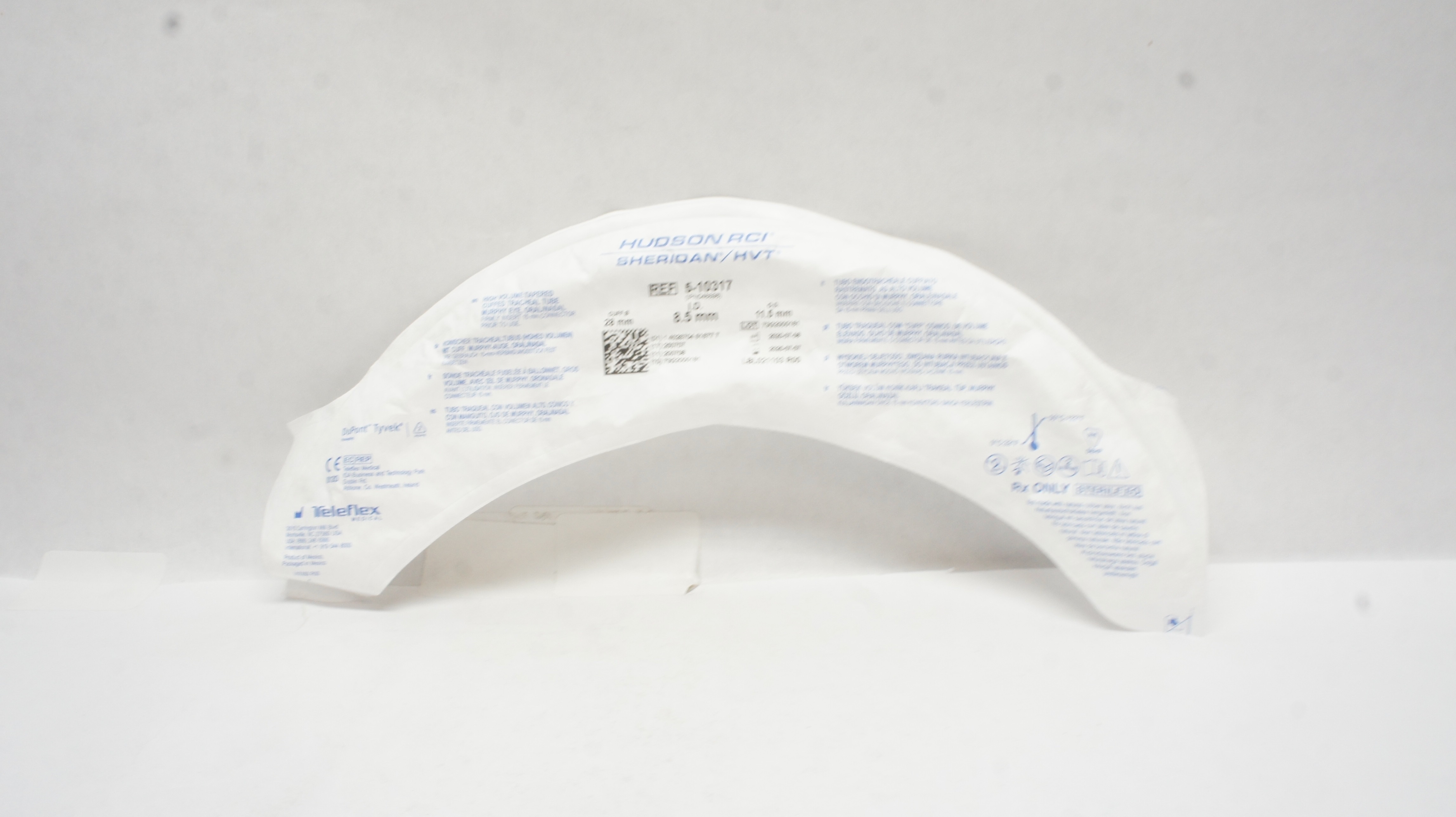 Teleflex 5-10317 Hudson RCI Tapered Cuffed Tracheal Tube 8.5ID x 11.5OD x 28mm