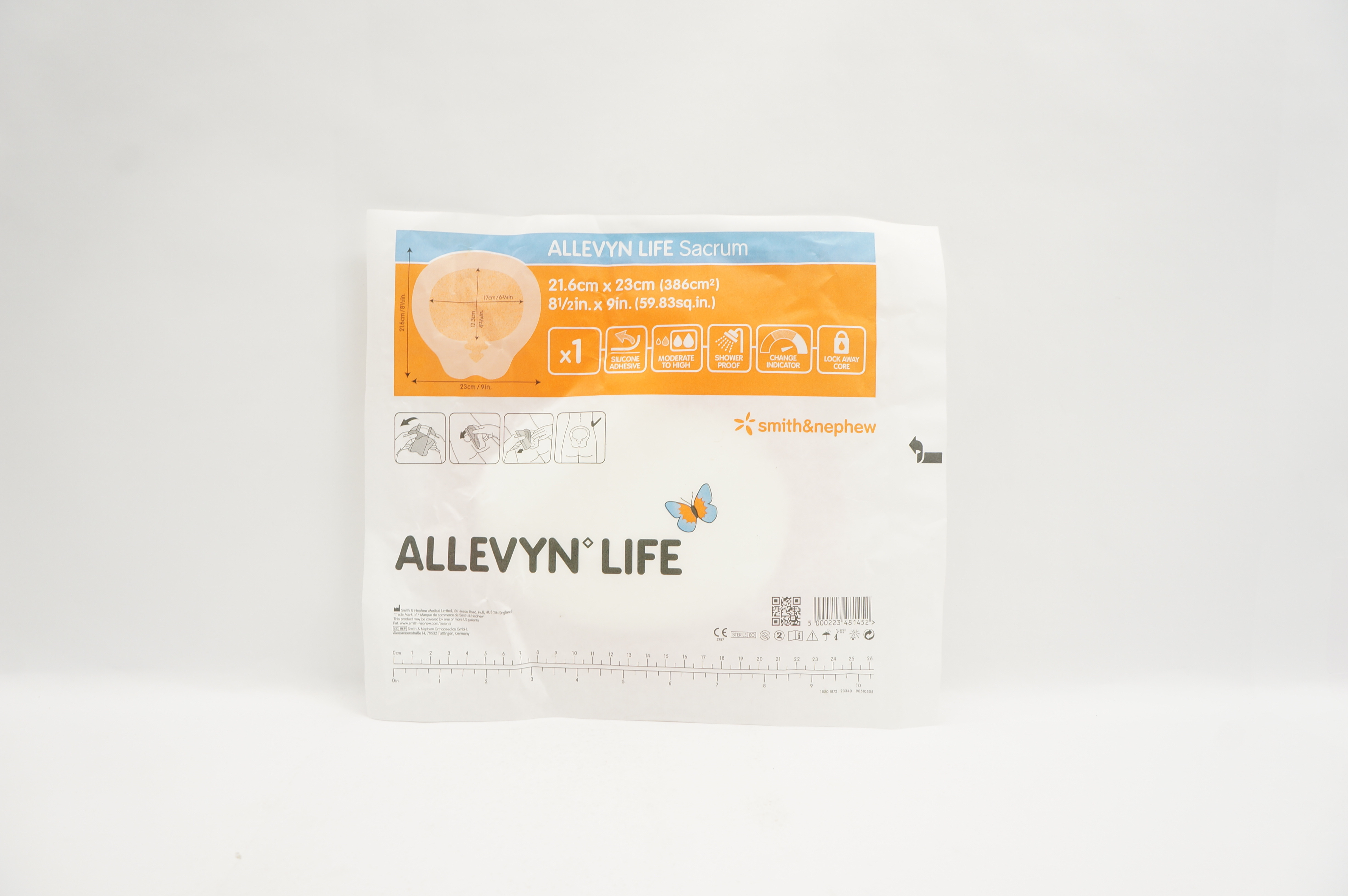 Smith&Nephew 66801307 Allevyn Life Sacrum 8-1/2inch x 9inch