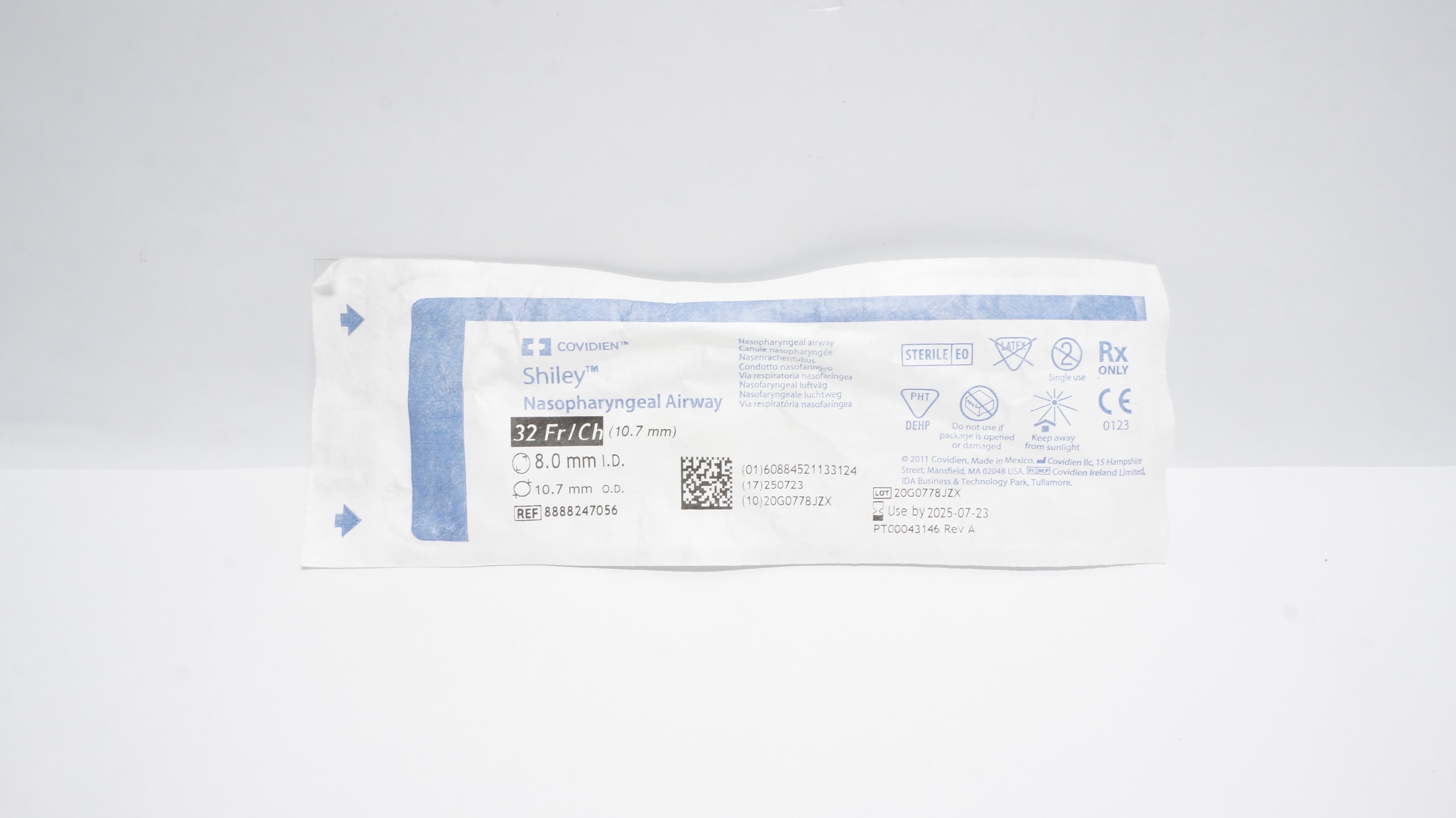 Covidien 8888247056 Shiley Nasopharyngeal Airway 32Fr 8.0mm x 10.7mm (x)