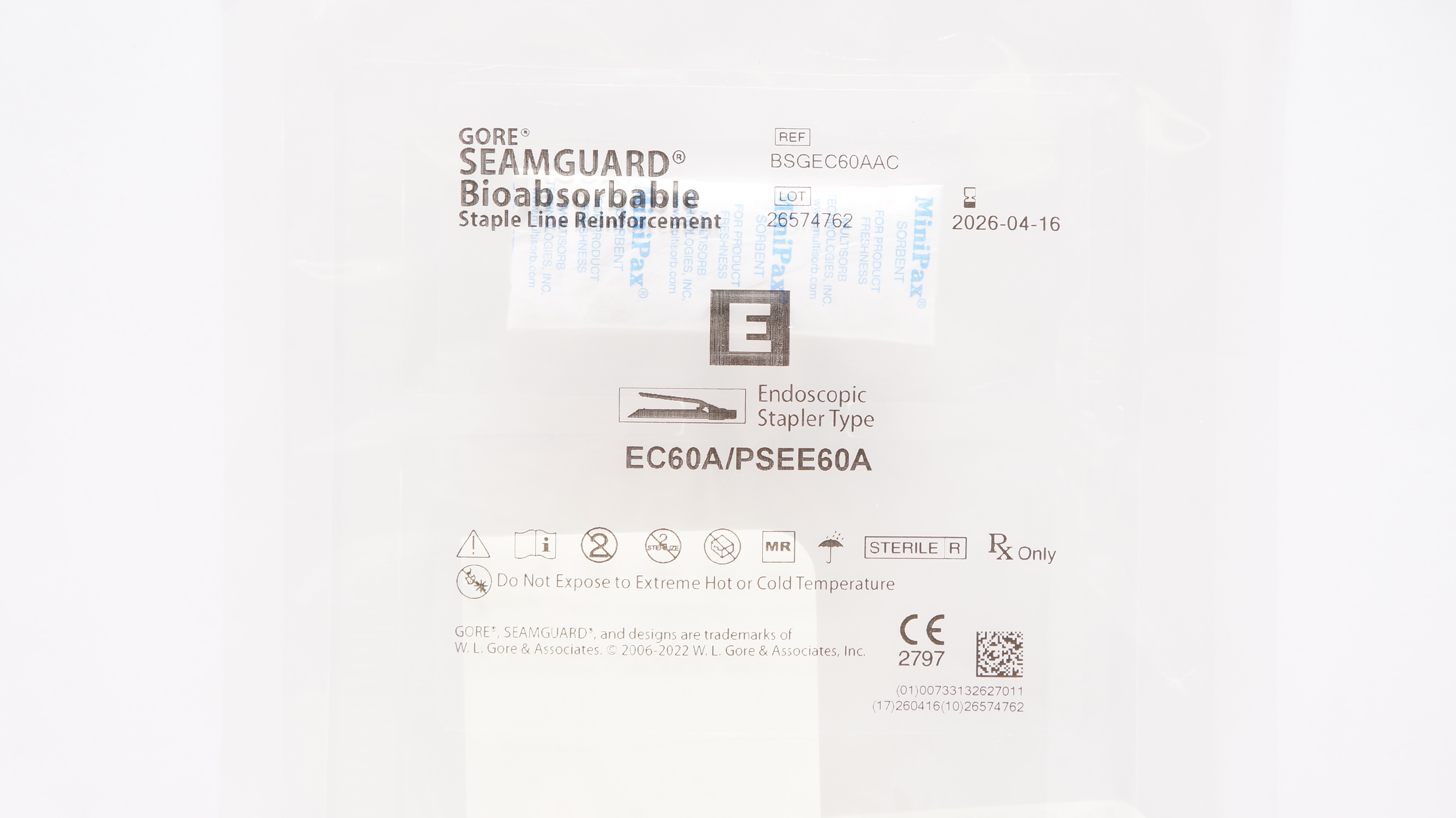 Gore BSGEC60AAC Seamguard Bioabsorbable Staple Line Reinforcement Endoscopic