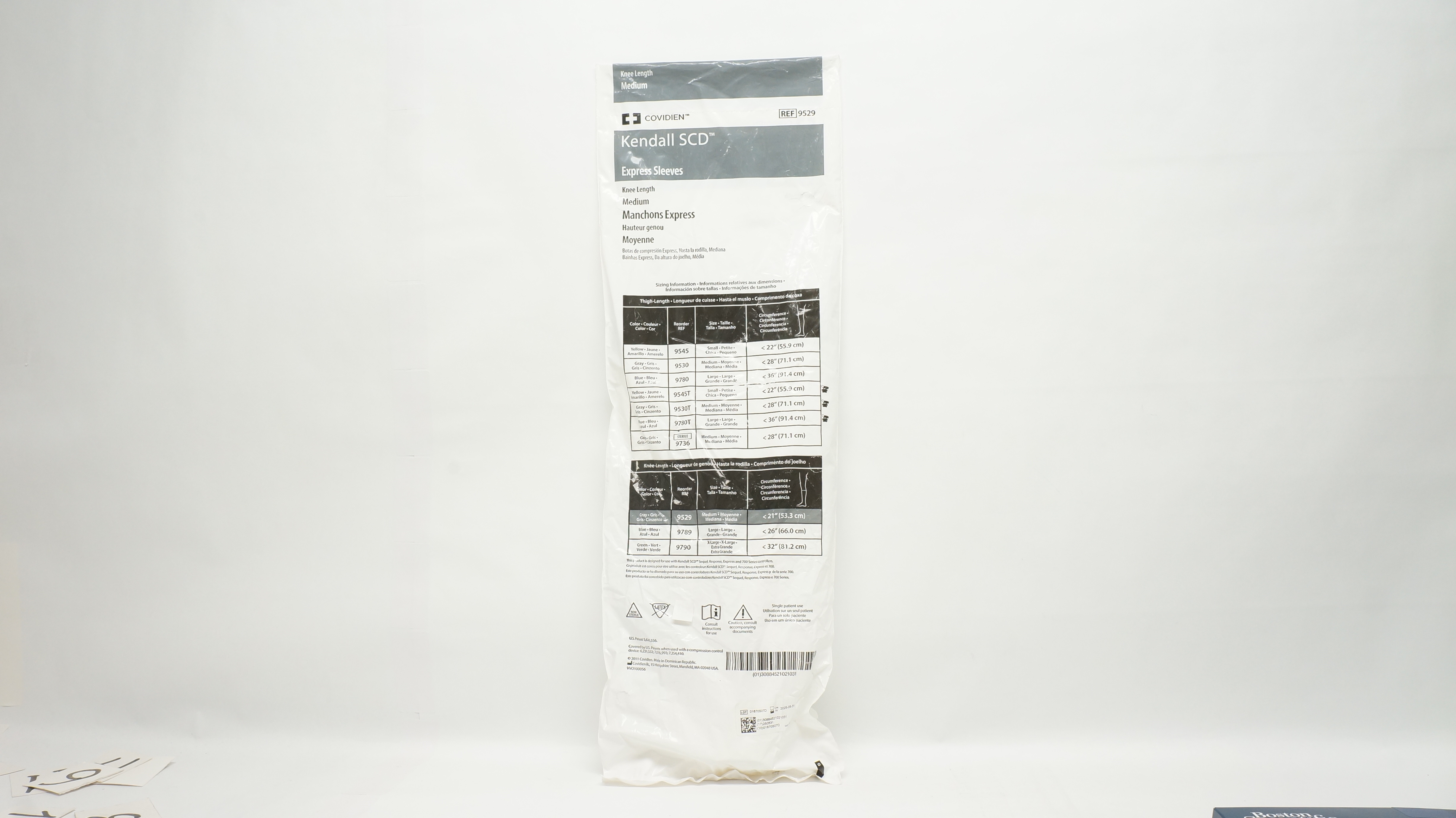 Covidien 9529 Kendall SCD Express Sleeves Knee Length Medium < 21 inch