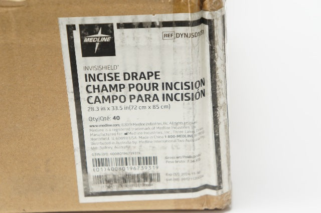 Medline DYNJSD1051 Invisishield Incise Drape 28.3inch x 33.5inch - Case of 40