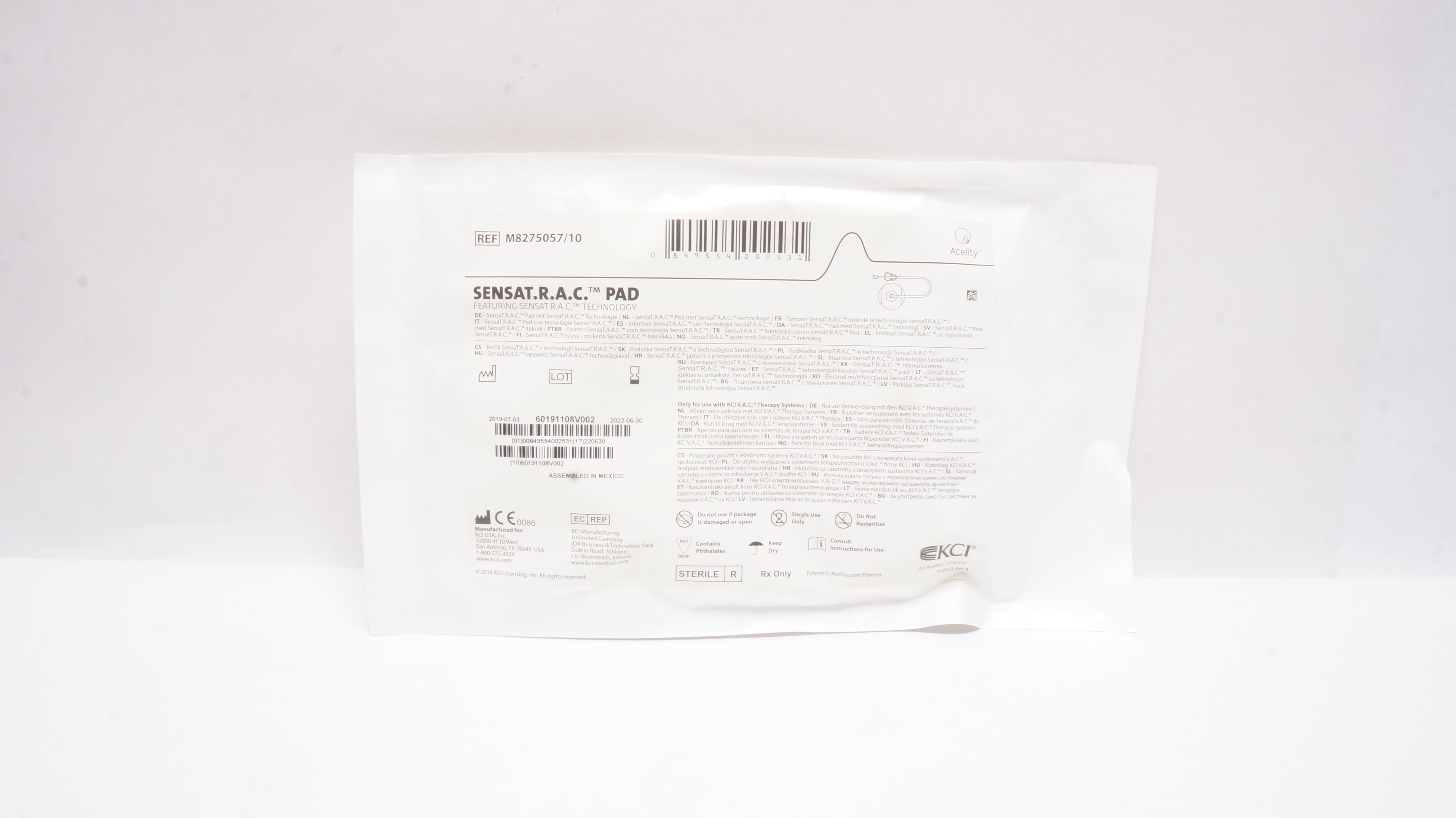 KCI M8275057/10 SensaT.R.A.C. Pad