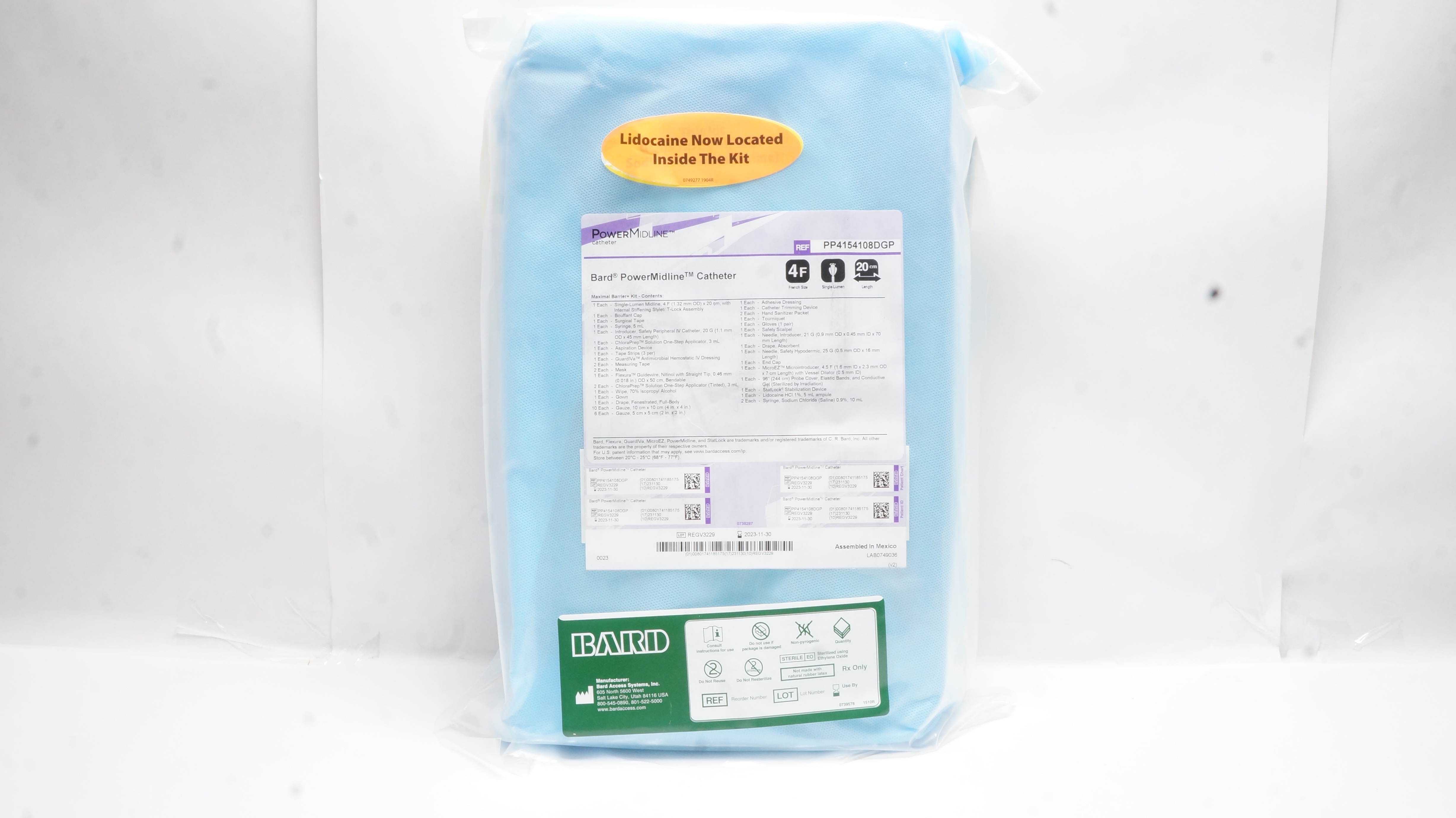 Bard PP4154108DGP PowerMidline Cath. 4F x 20cm (x)