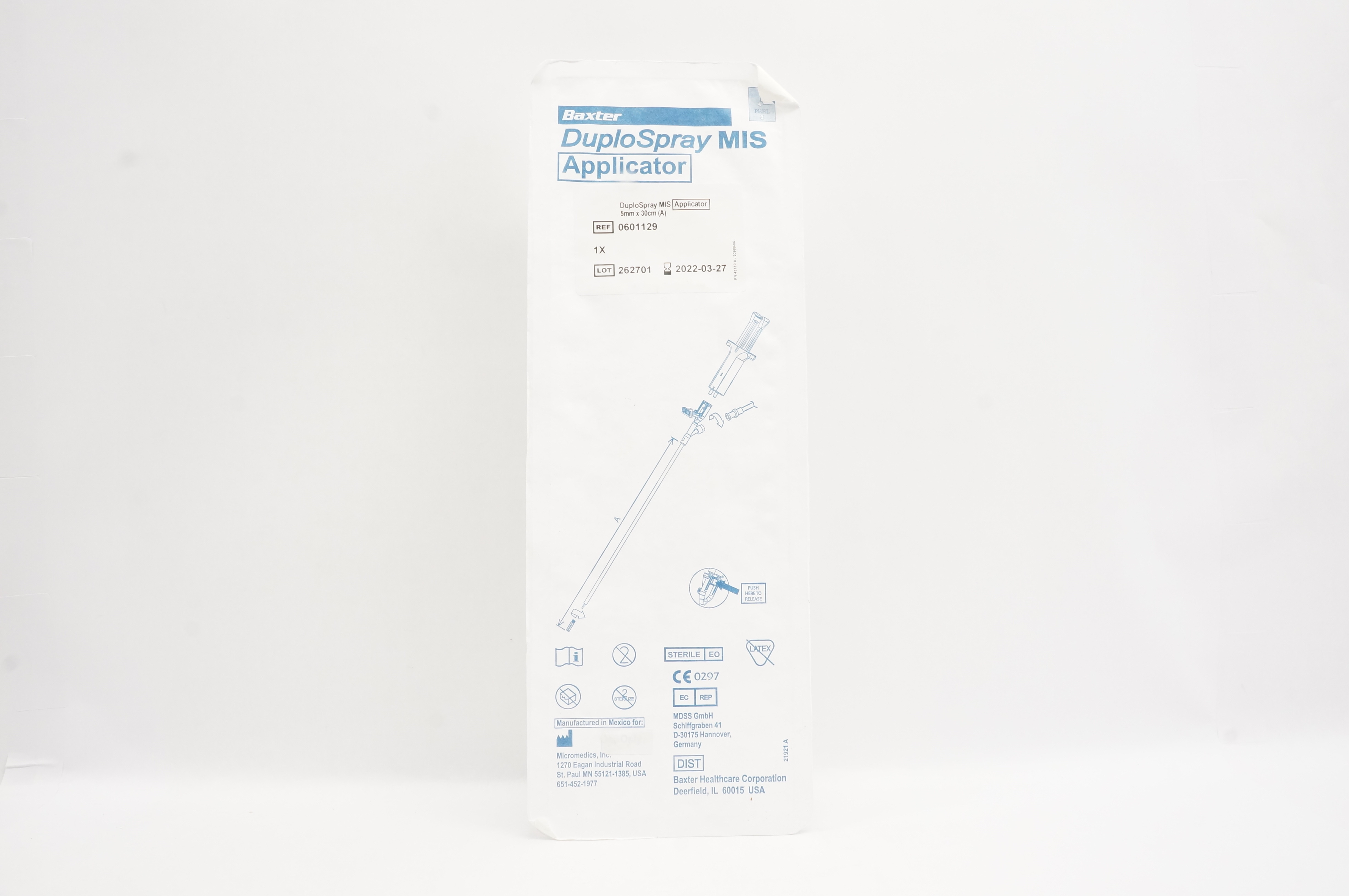 Baxter 0601129 DuploSpray MIS Applicator 5 mm x 30 cm